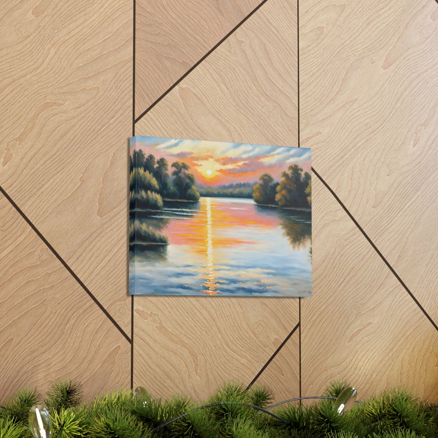 Horizon’s Embrace: Classic Oil Painting Wall Décor