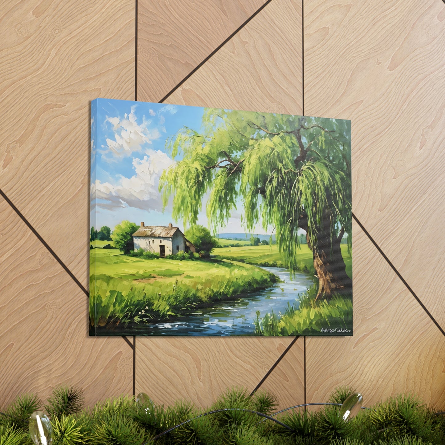 Peaceful Haven: Classic Oil Painting Wall Décor