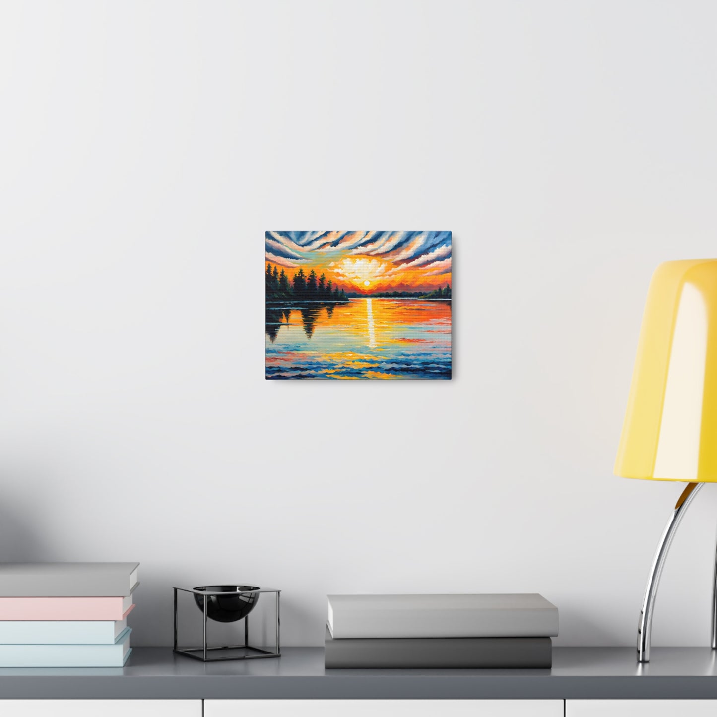 Serene Sunset: Classic Oil Painting Wall Décor