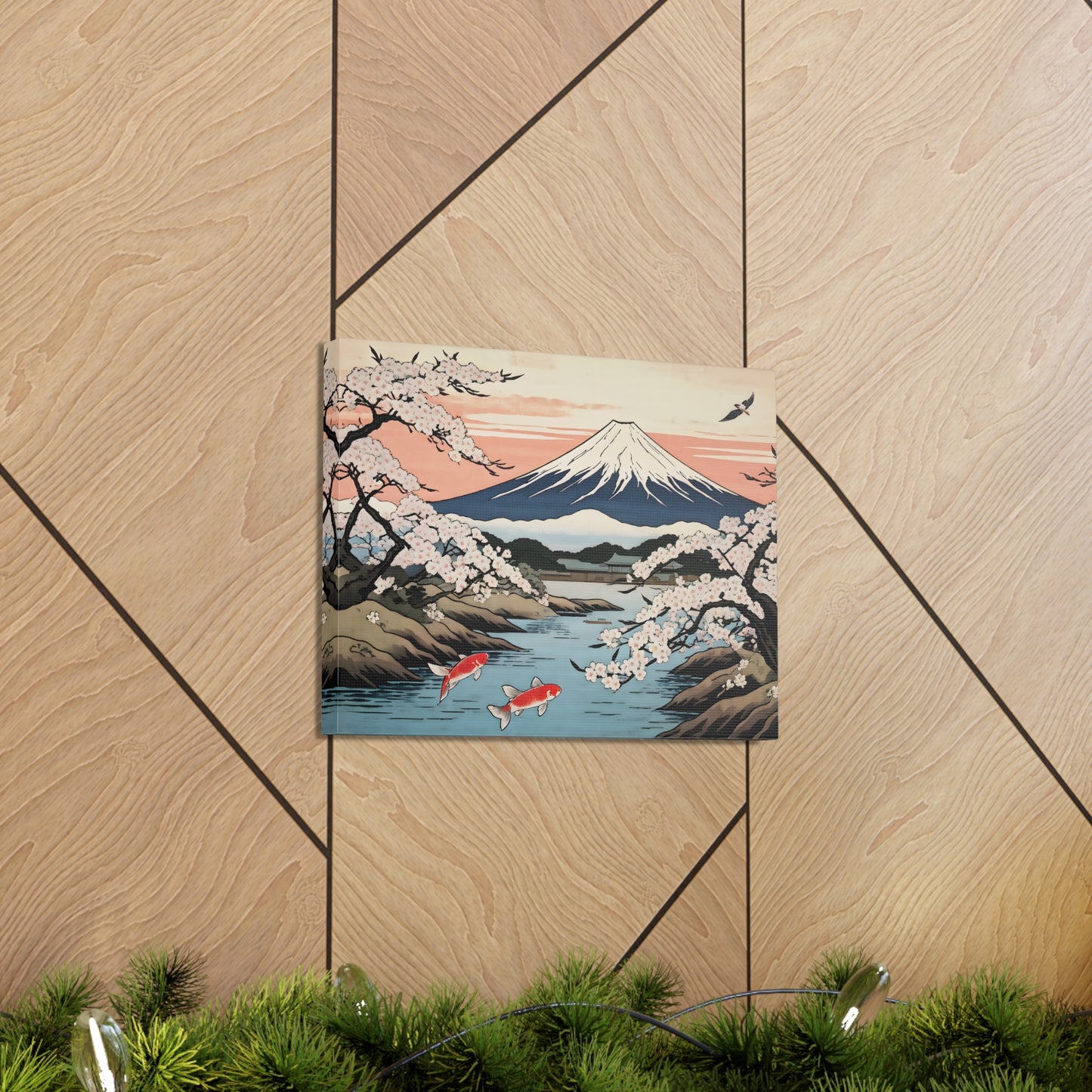 Koi Pond Reflections: Ukiyo-e Wall Décor