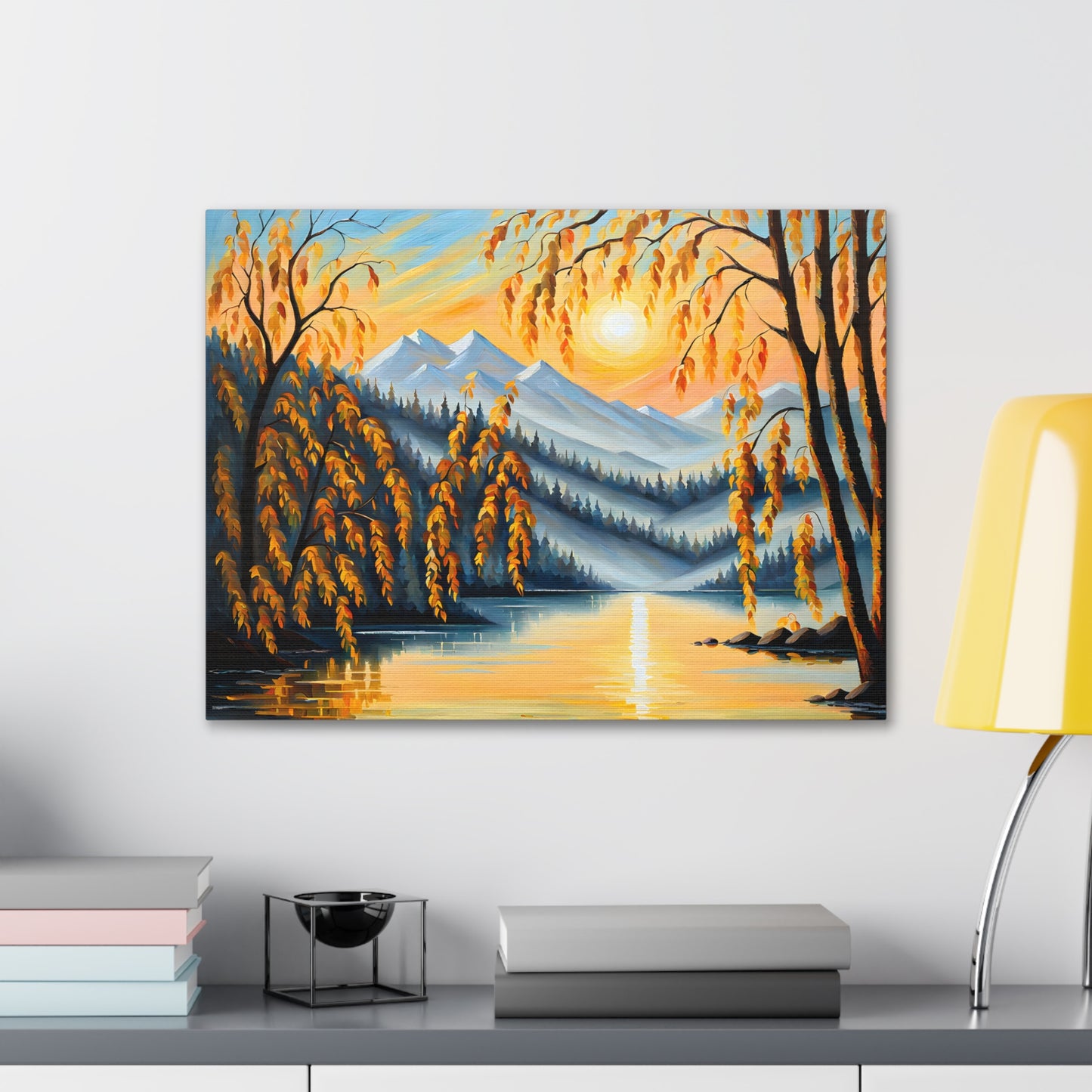 Valley Glow: Classic Oil Painting Wall Décor