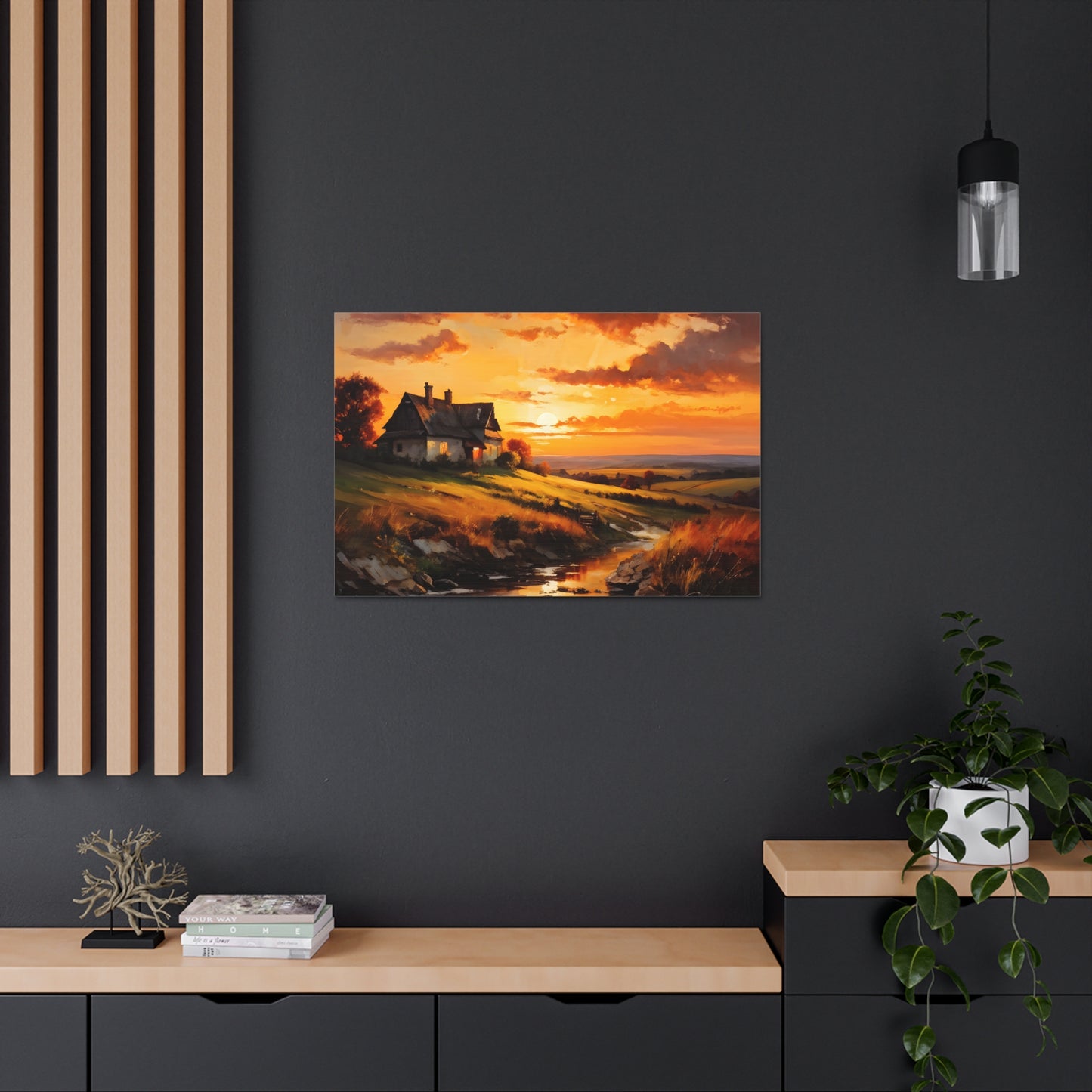 Quiet Path: Classic Oil Painting Wall Décor