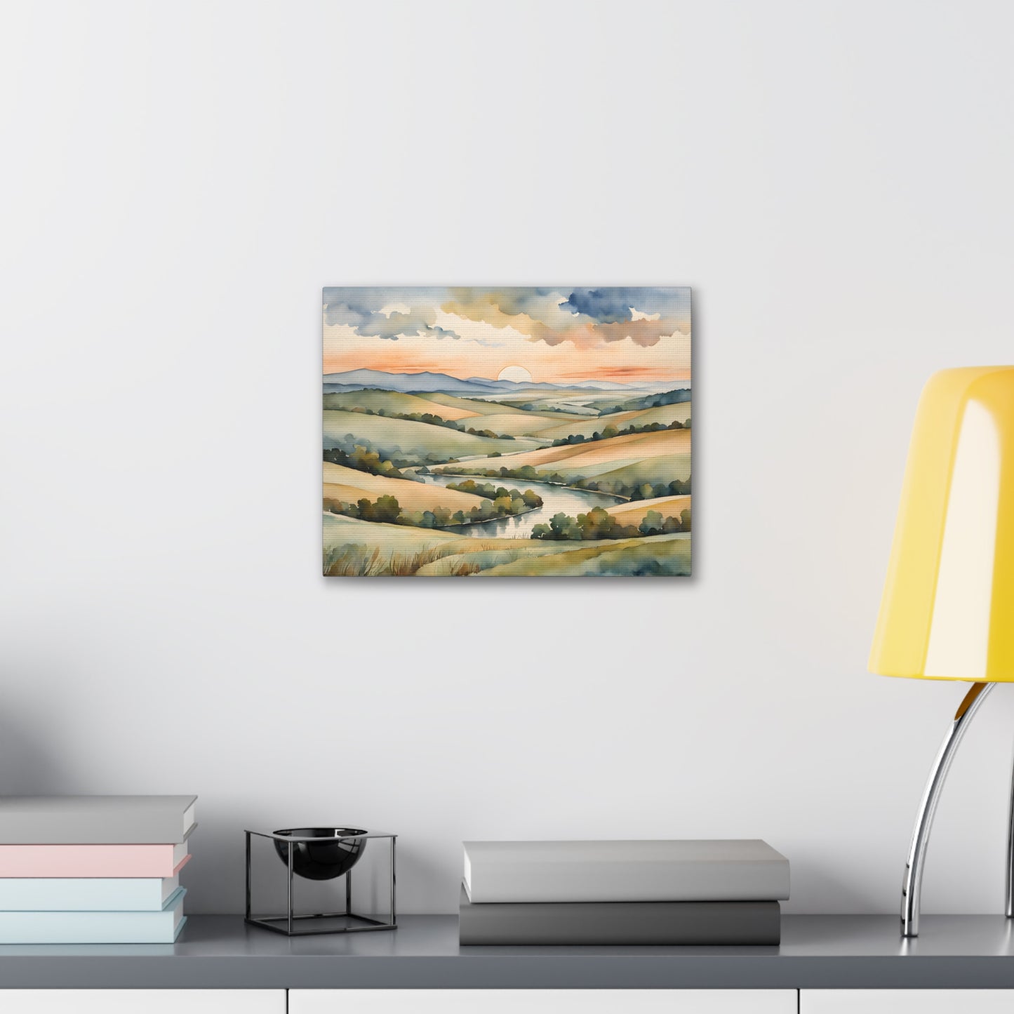 Rolling Hills: Watercolor Wall Décor