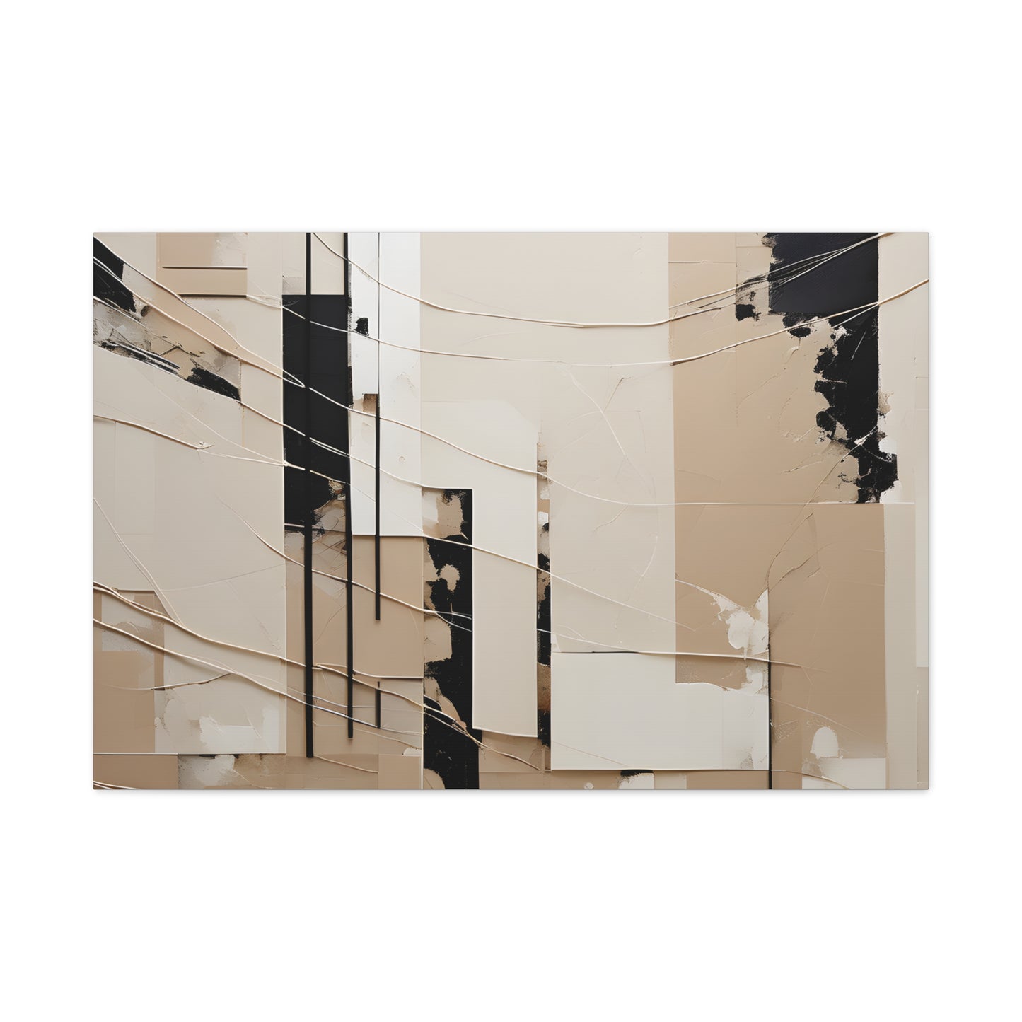 Soft Shadows: Abstract Beige Wall Décor