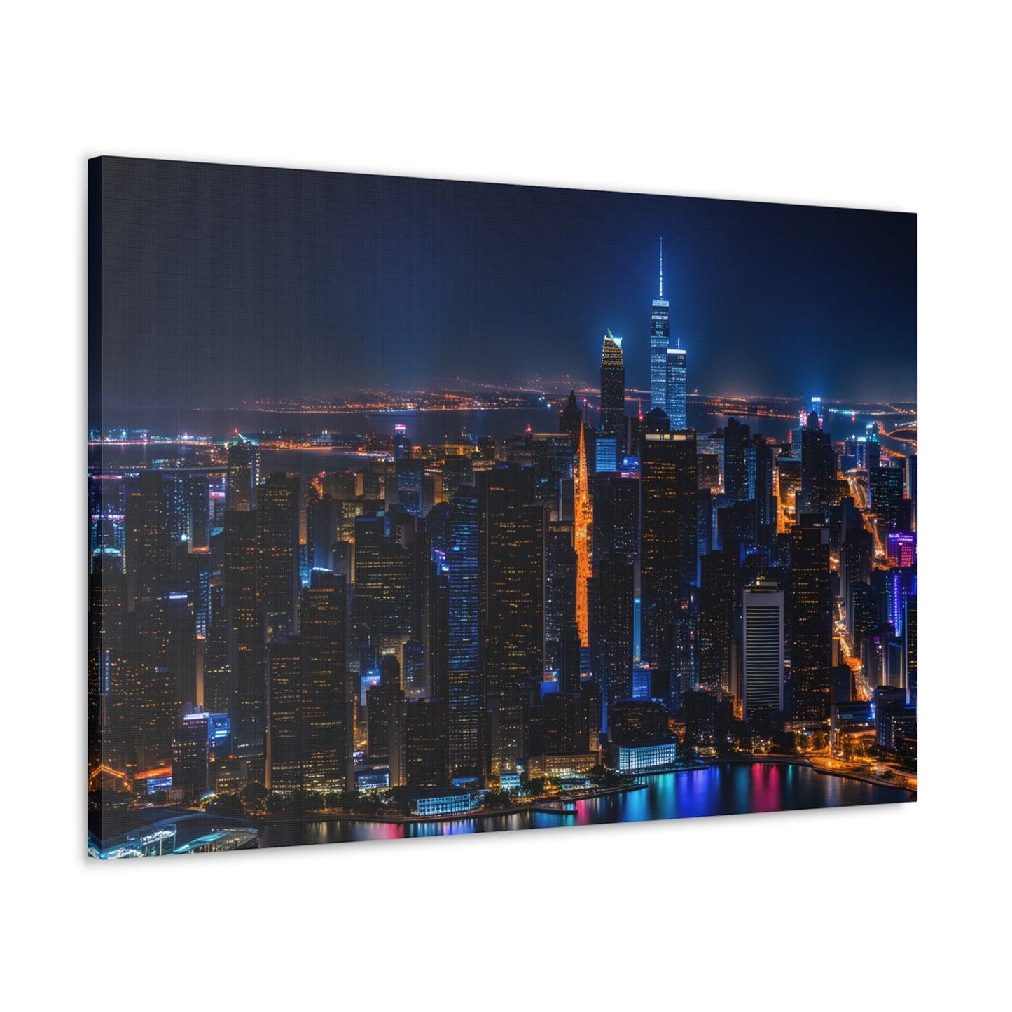 City Lights in Twilight: Cityscape Wall Décor