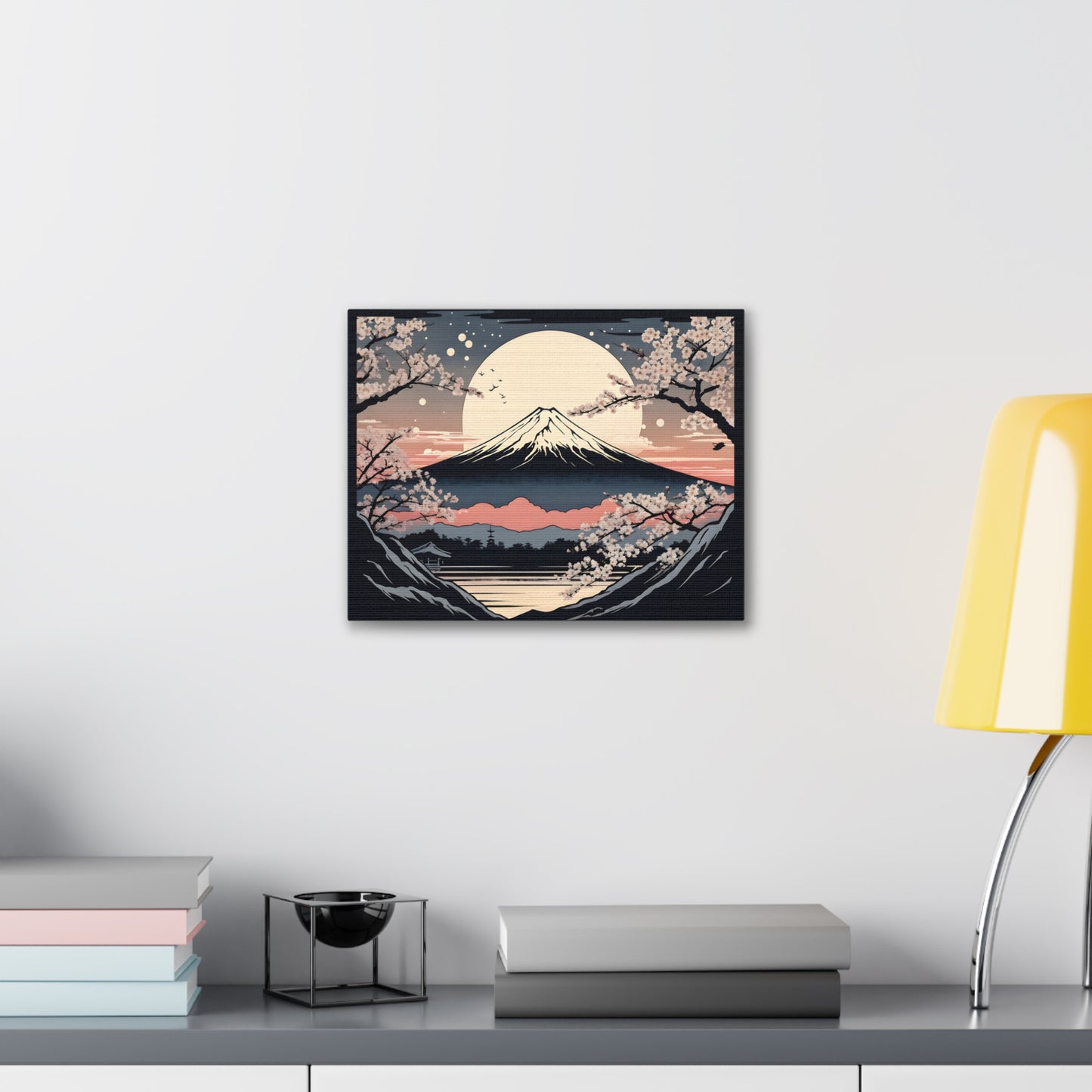 Moonlit Mountain: Ukiyo-e Wall Décor