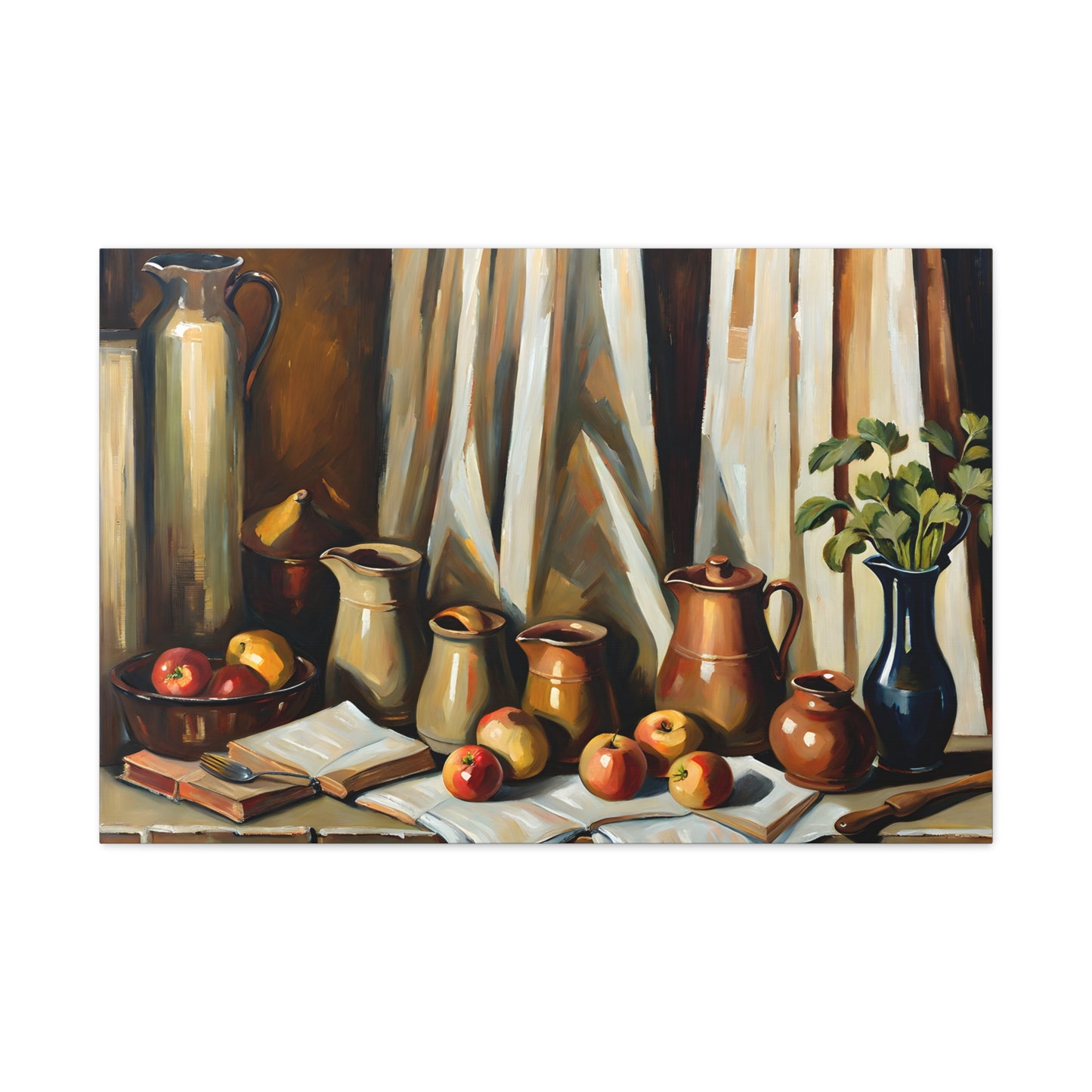 Rustic Kitchen: Classic Oil Painting Wall Décor