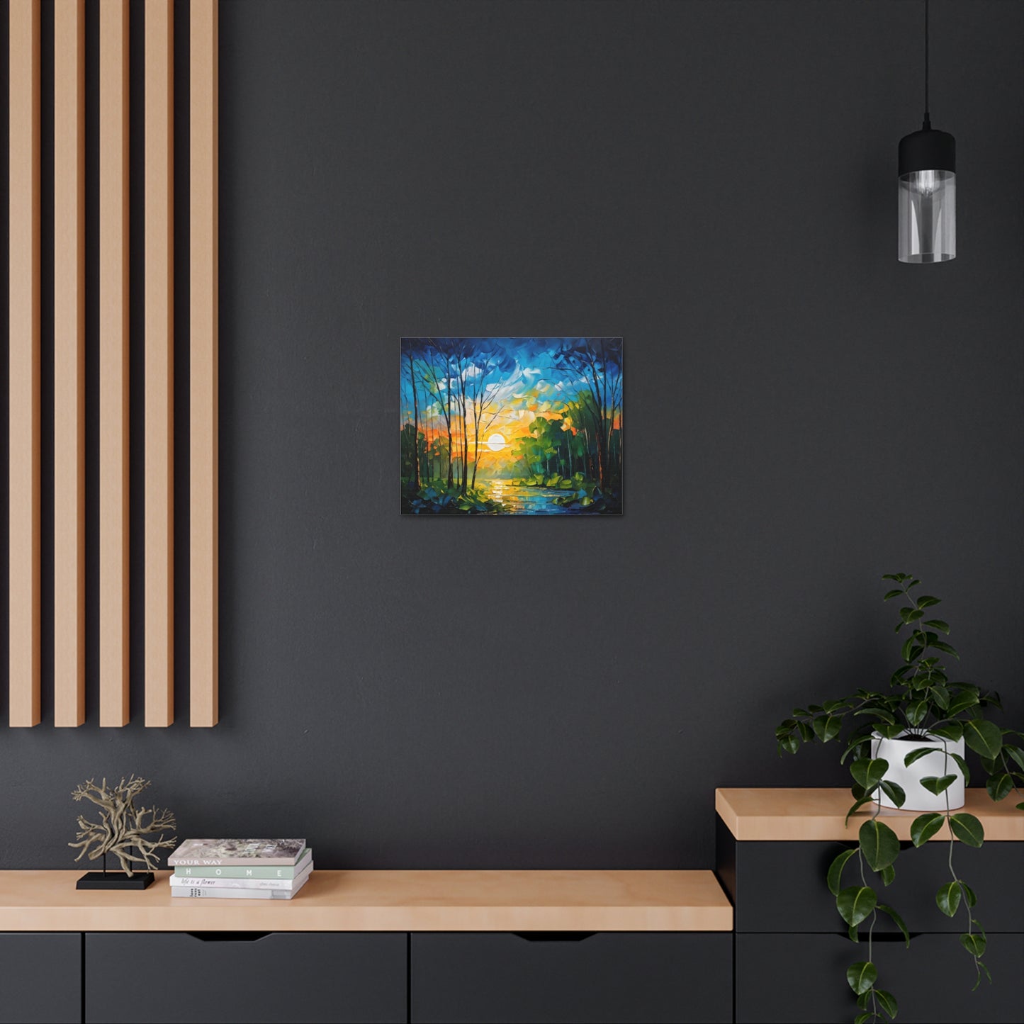 Cascade of Colors: Classic Oil Painting Wall Décor