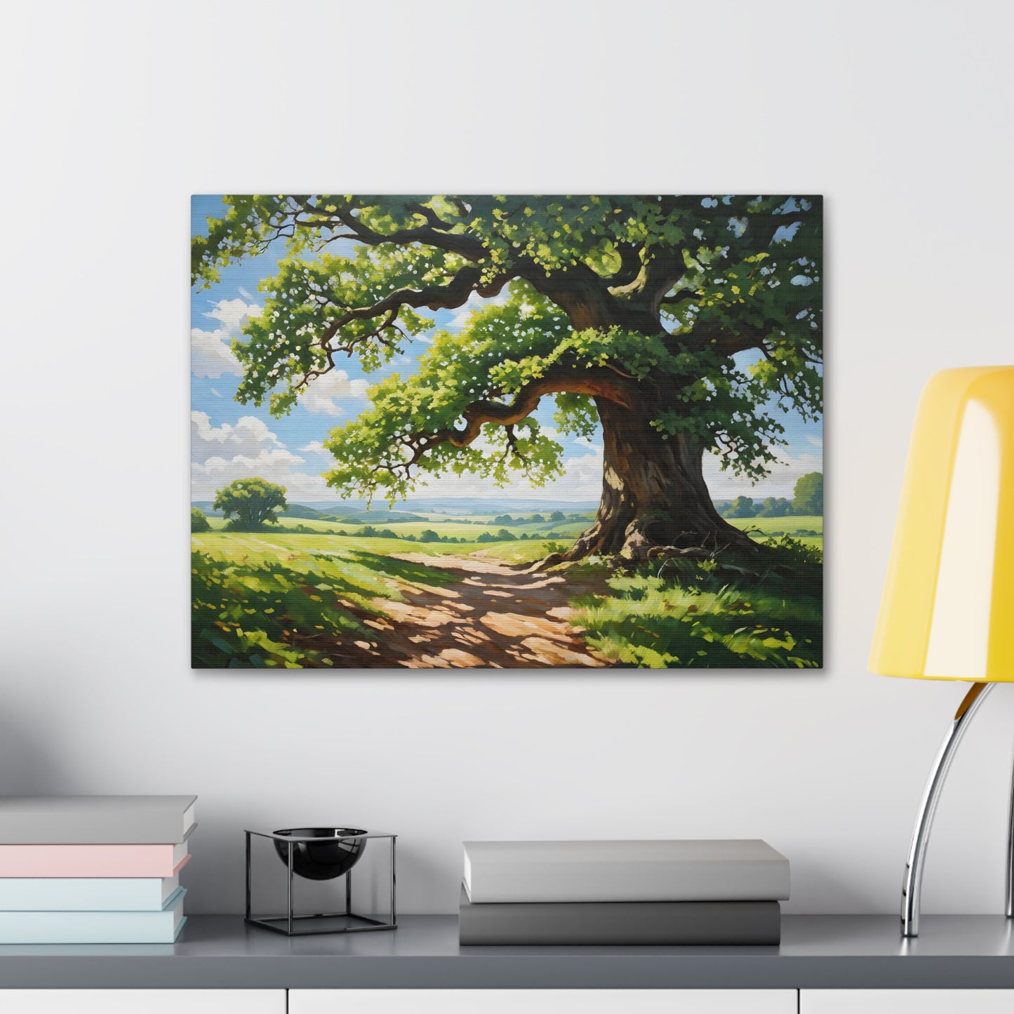 Serene Path: Classic Oil Painting Wall Décor