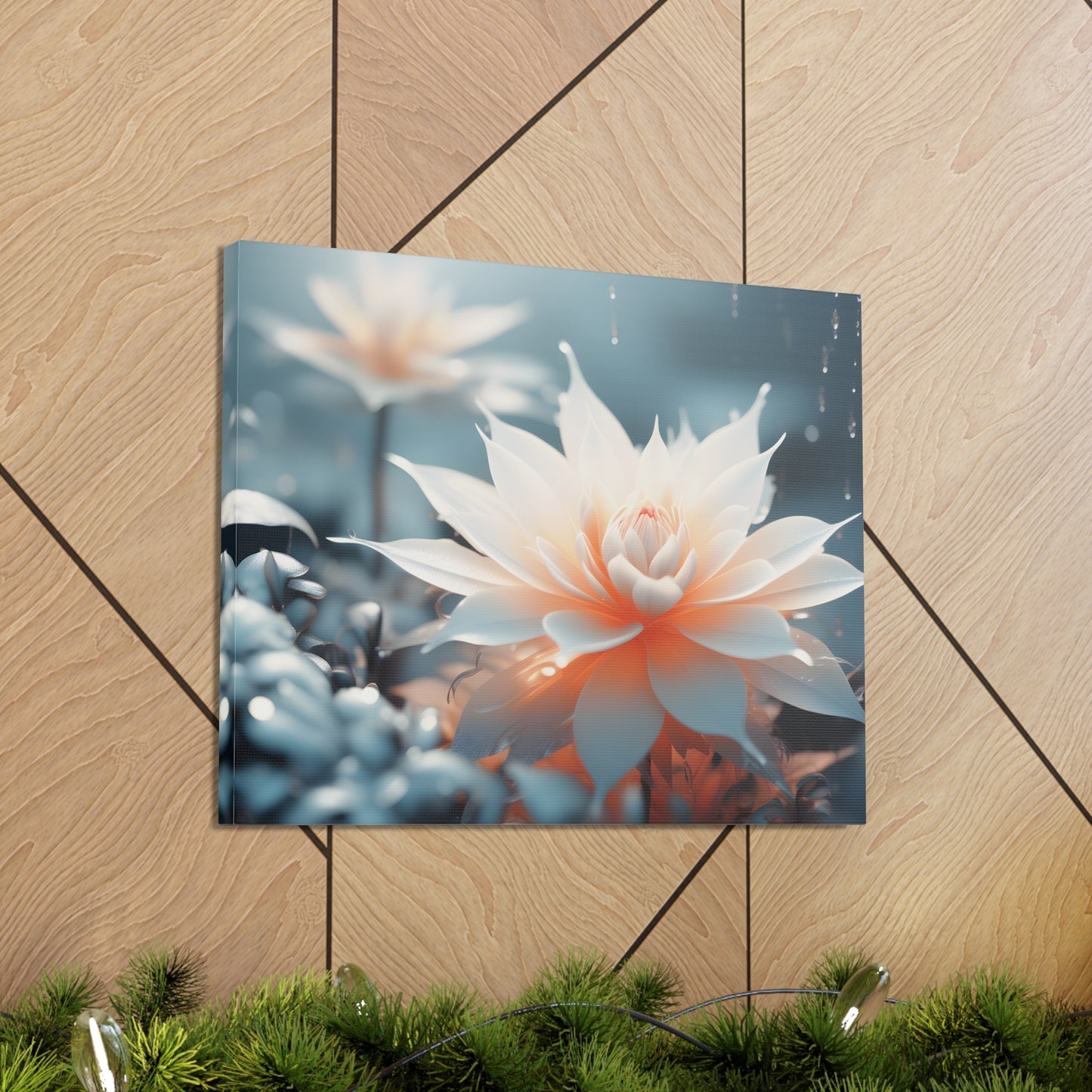 Arctic Glow: Floral Wall Décor