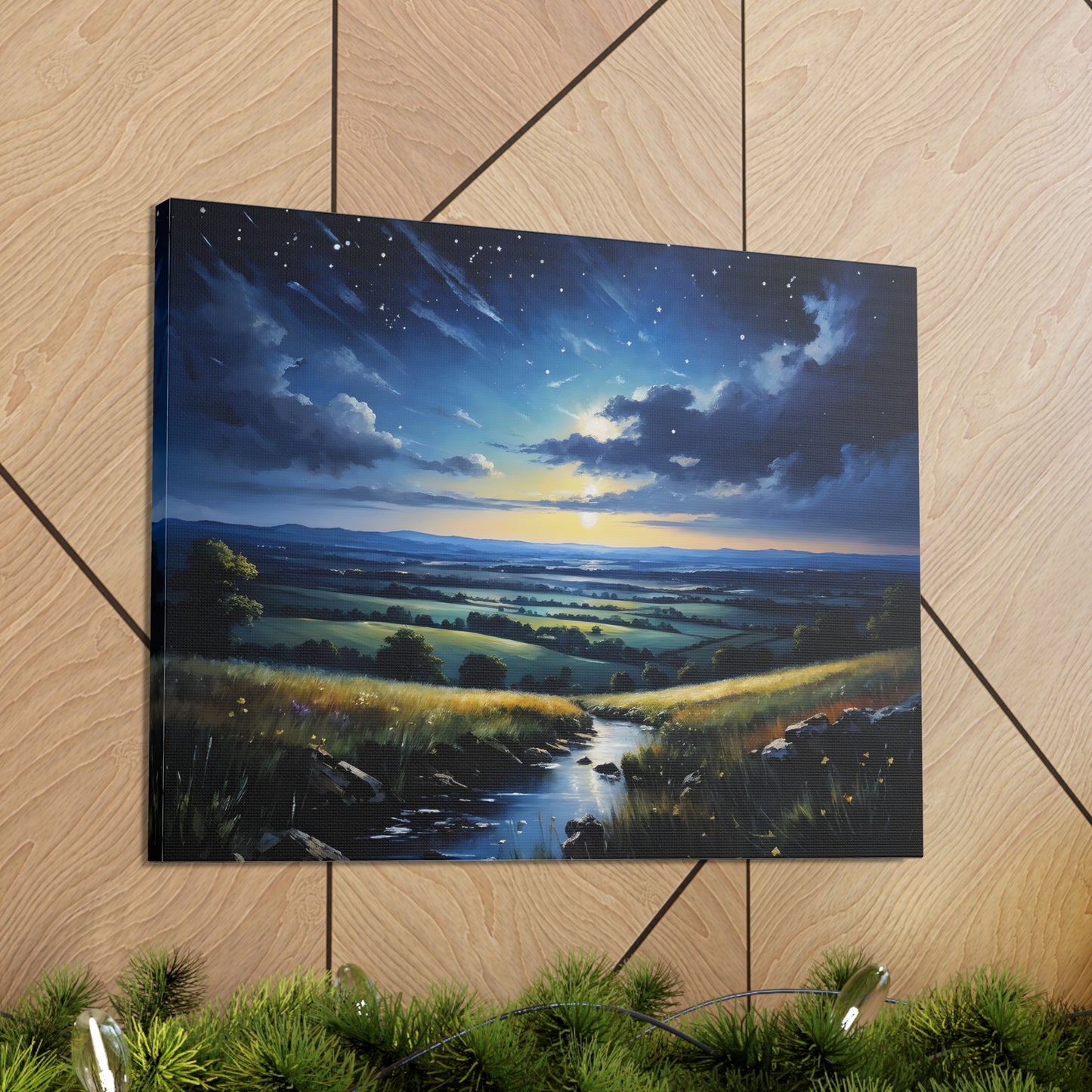 Twilight Meadows: Classic Oil Painting Wall Décor