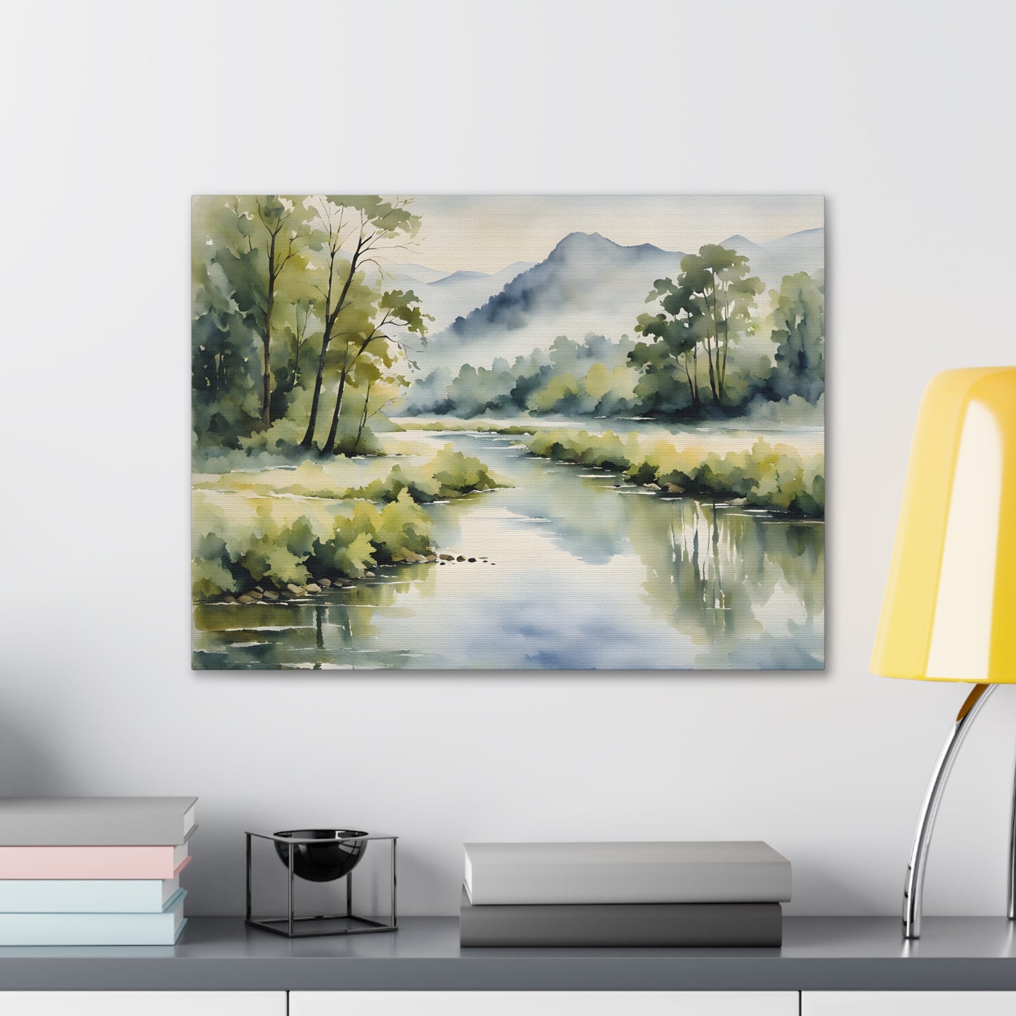 Misty Mountain: Watercolor Wall Décor