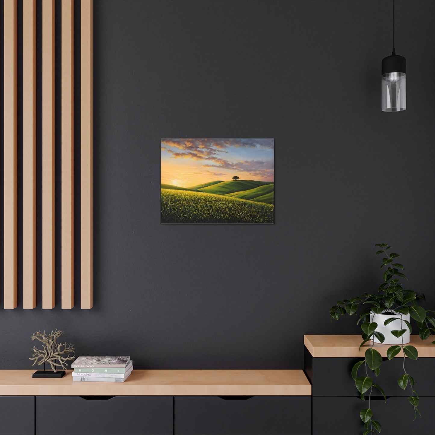 Misty Fields: Classic Oil Painting Wall Décor