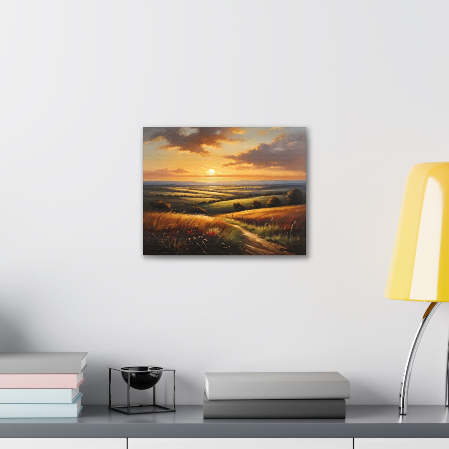 Golden Meadows: Classic Oil Painting Wall Décor