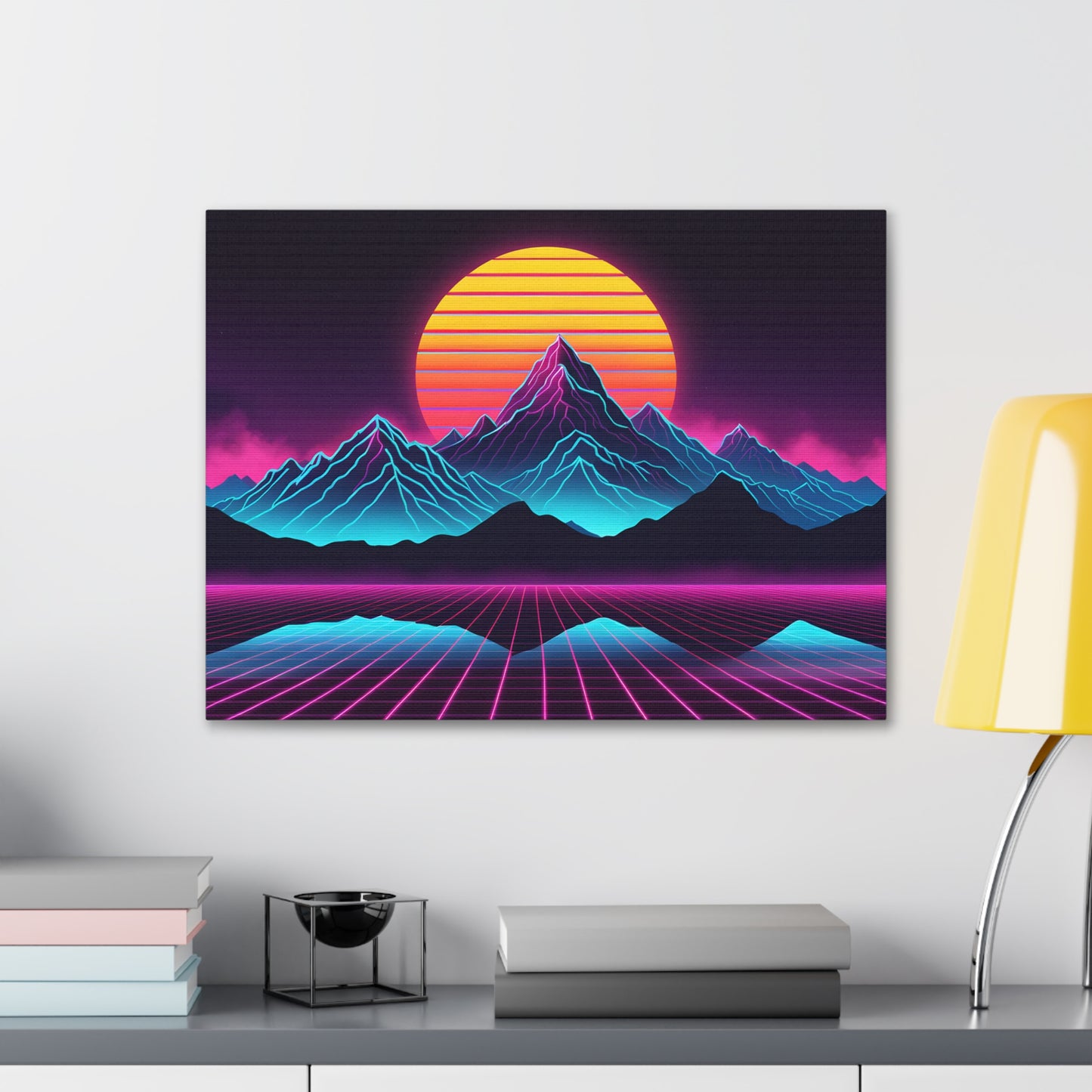 Vaporwave Horizon: Outrun Wall Décor