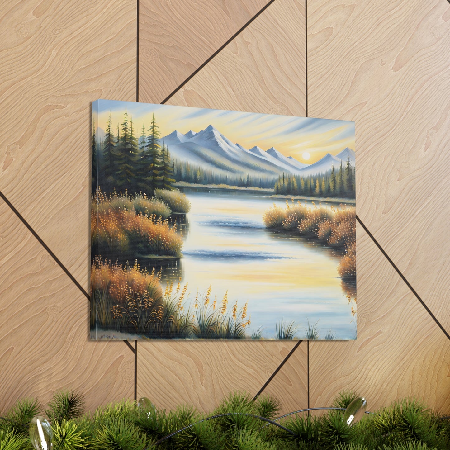 Mountain Refuge: Classic Oil Painting Wall Décor