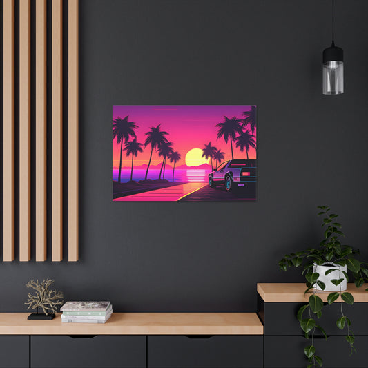 Sunset Synth: Outrun Wall Décor