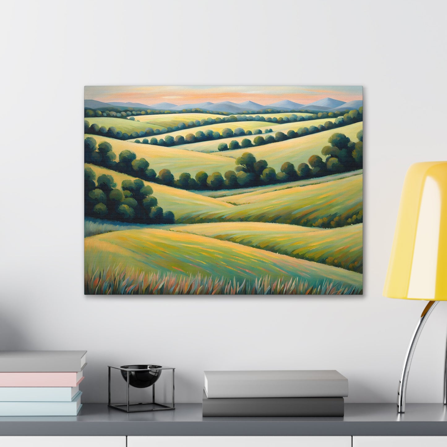 Rolling Hillside: Classic Oil Painting Wall Décor