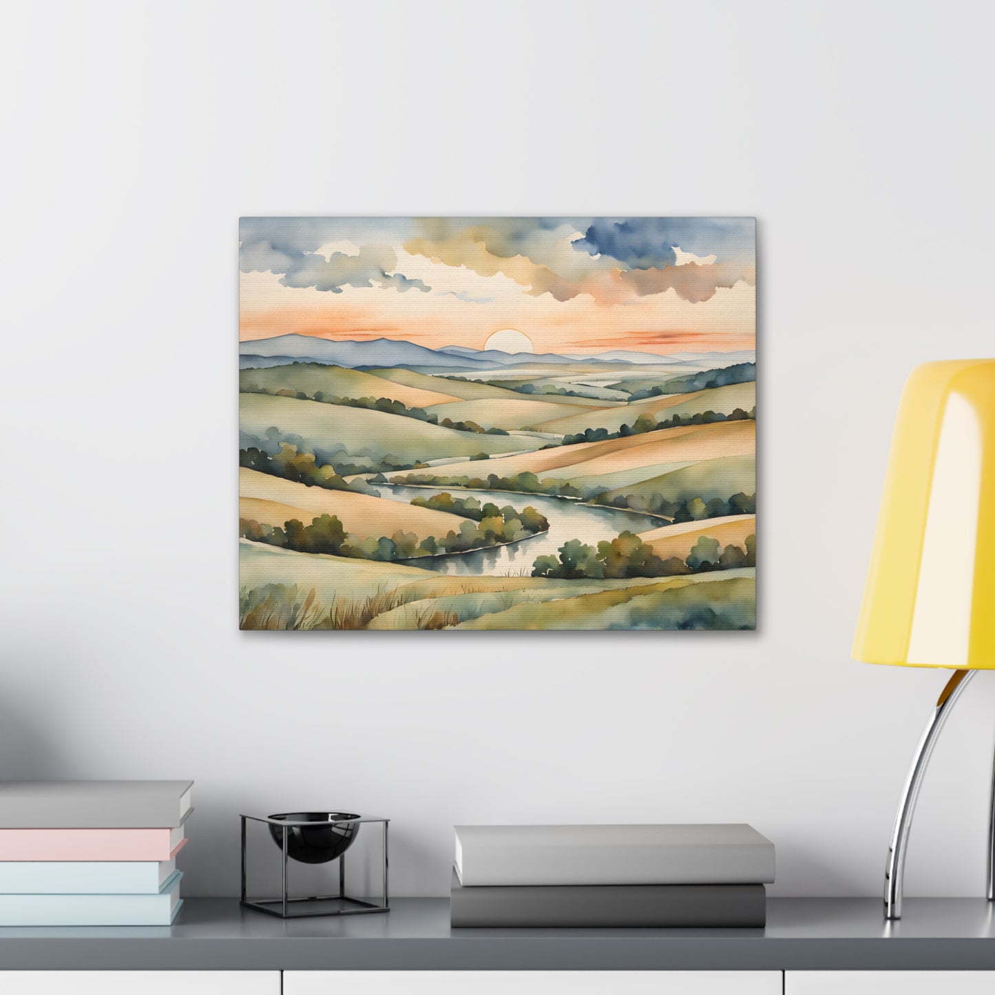 Rolling Hills: Watercolor Wall Décor