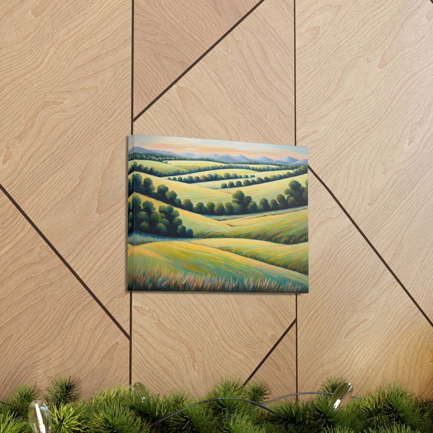 Rolling Hillside: Classic Oil Painting Wall Décor