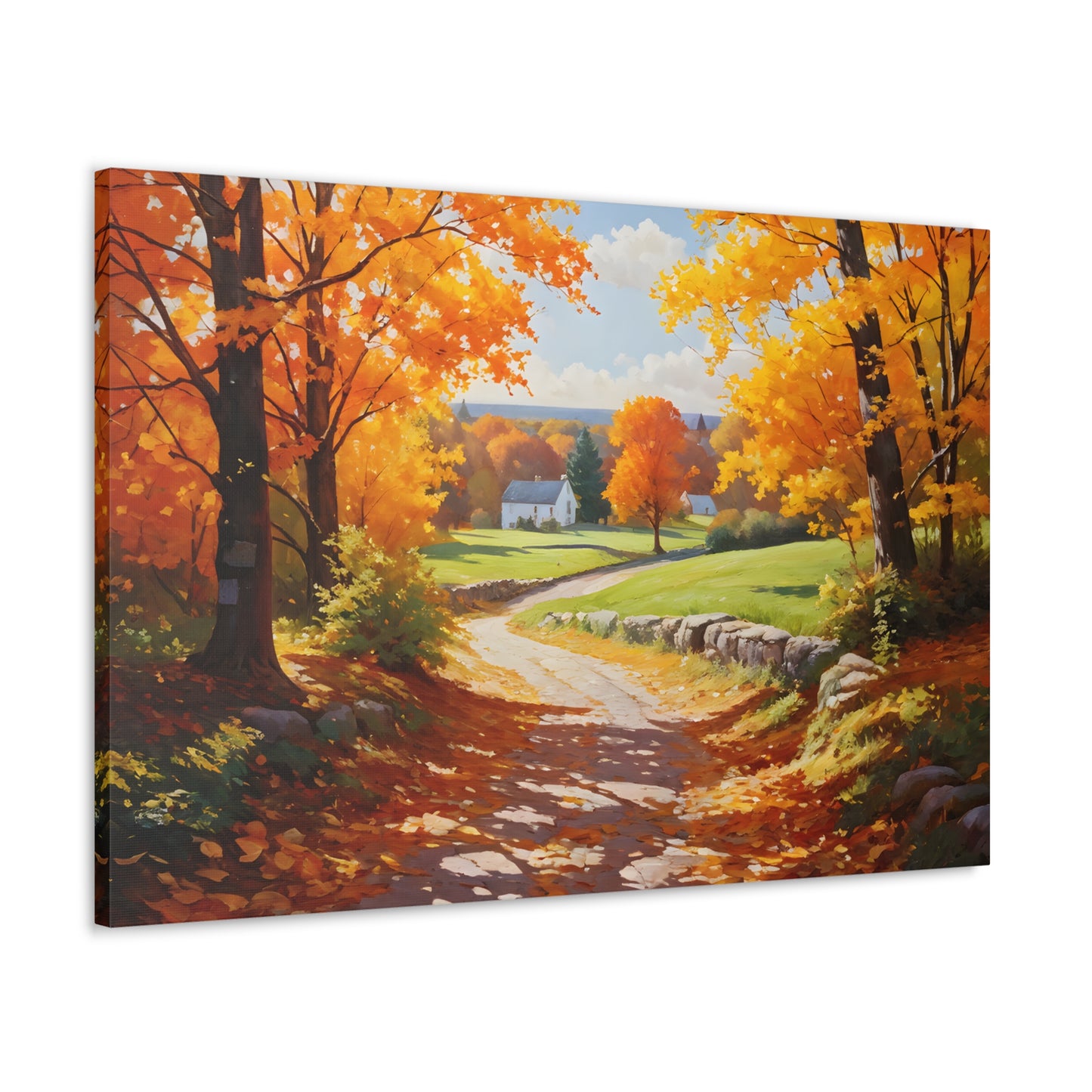 Autumn Serenity: Classic Oil Painting Wall Décor