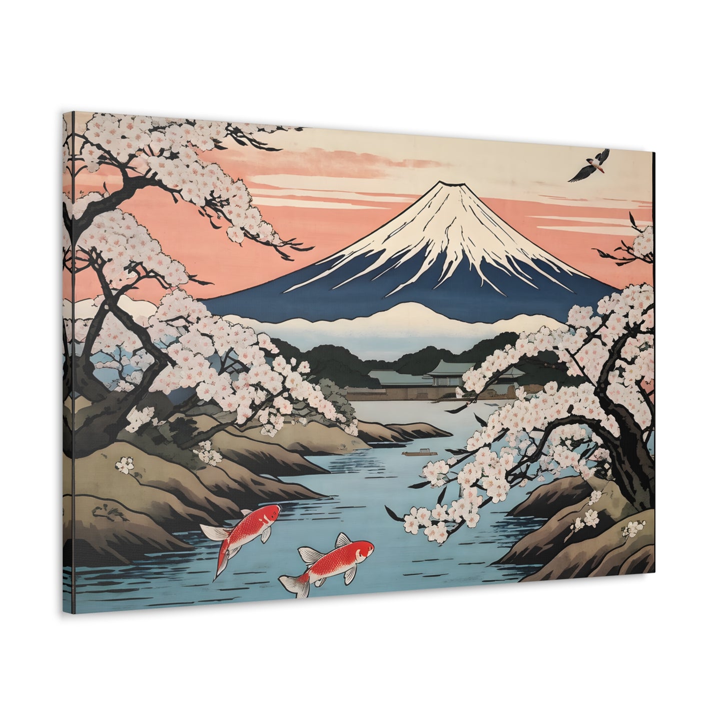 Koi Pond Reflections: Ukiyo-e Wall Décor