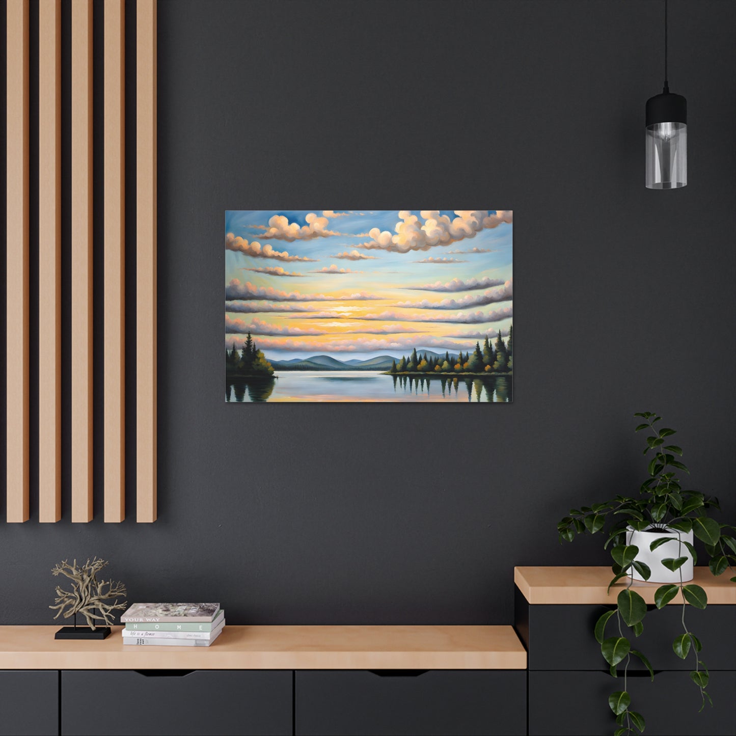 Sunset Ridge: Classic Oil Painting Wall Décor