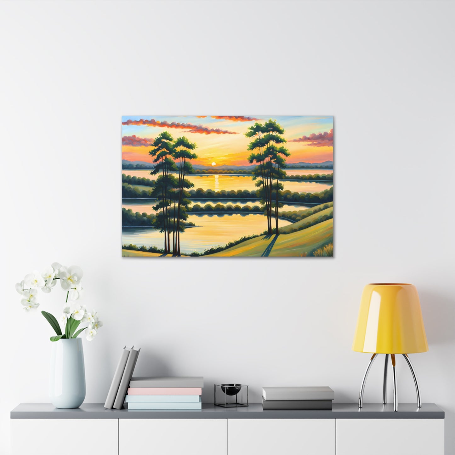 Whispering Willows: Classic Oil Painting Wall Décor