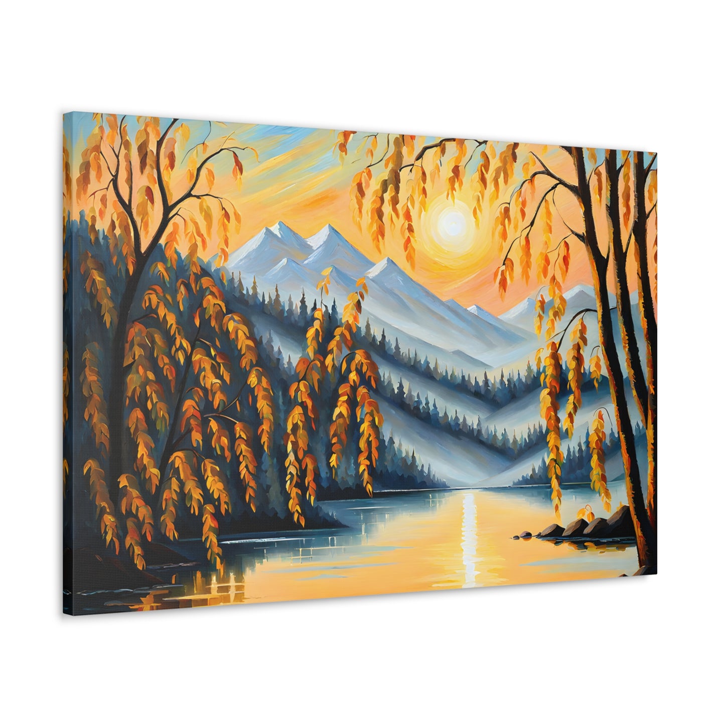 Valley Glow: Classic Oil Painting Wall Décor