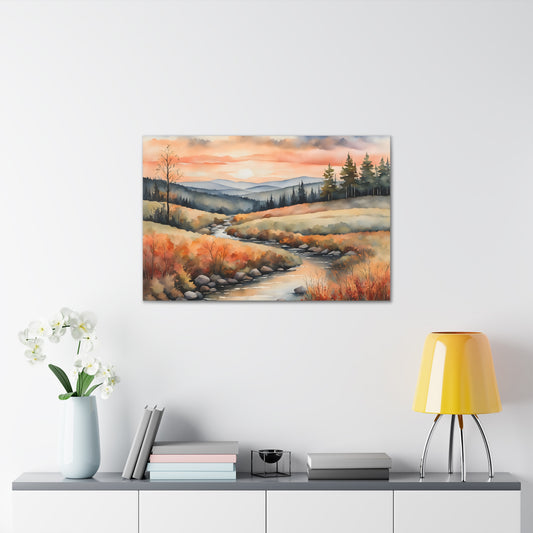 Rivers Embrace: Watercolor Wall Décor