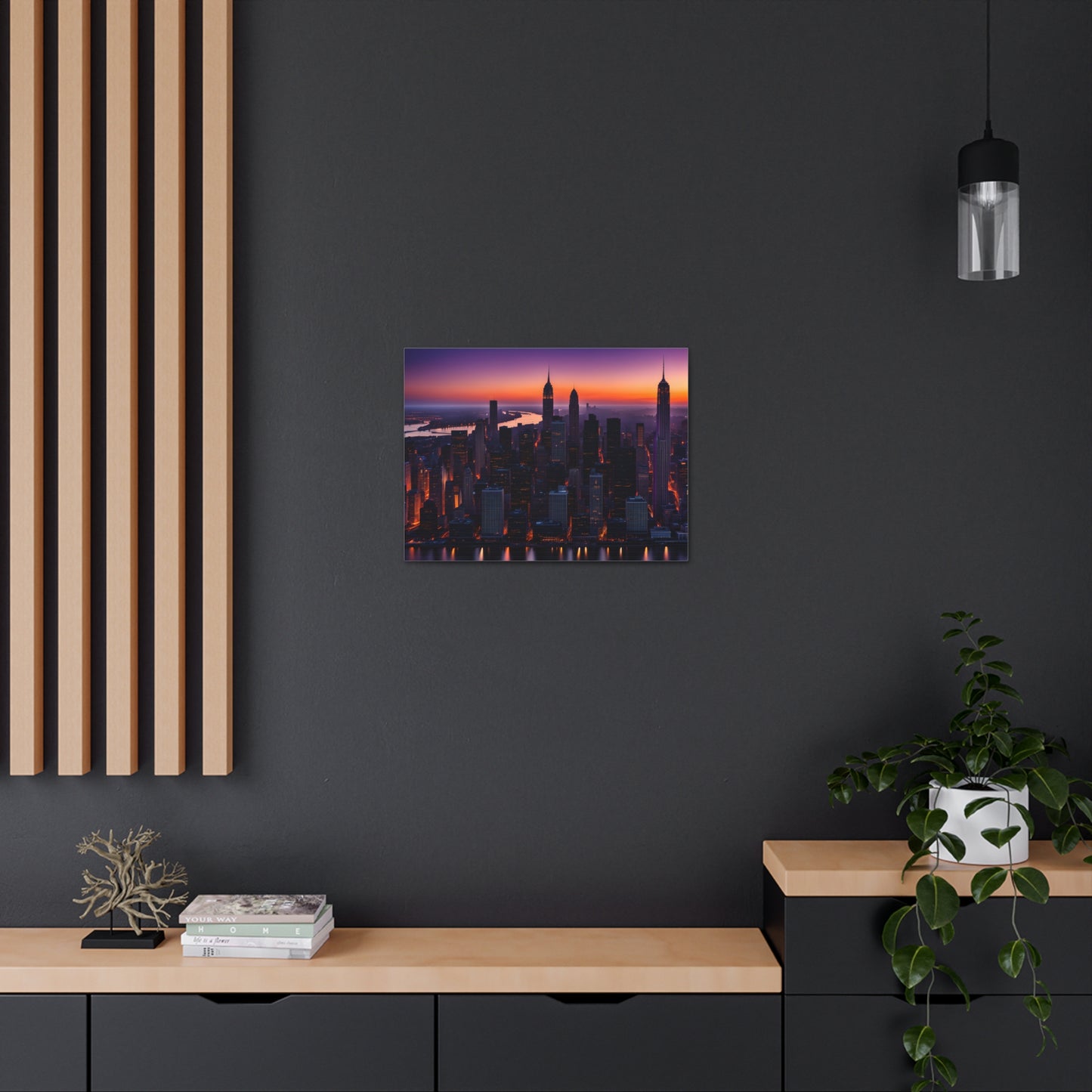 Twilight Radiance: Cityscape Wall Décor