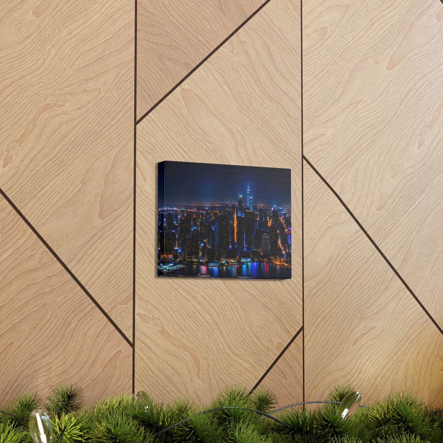 City Lights in Twilight: Cityscape Wall Décor