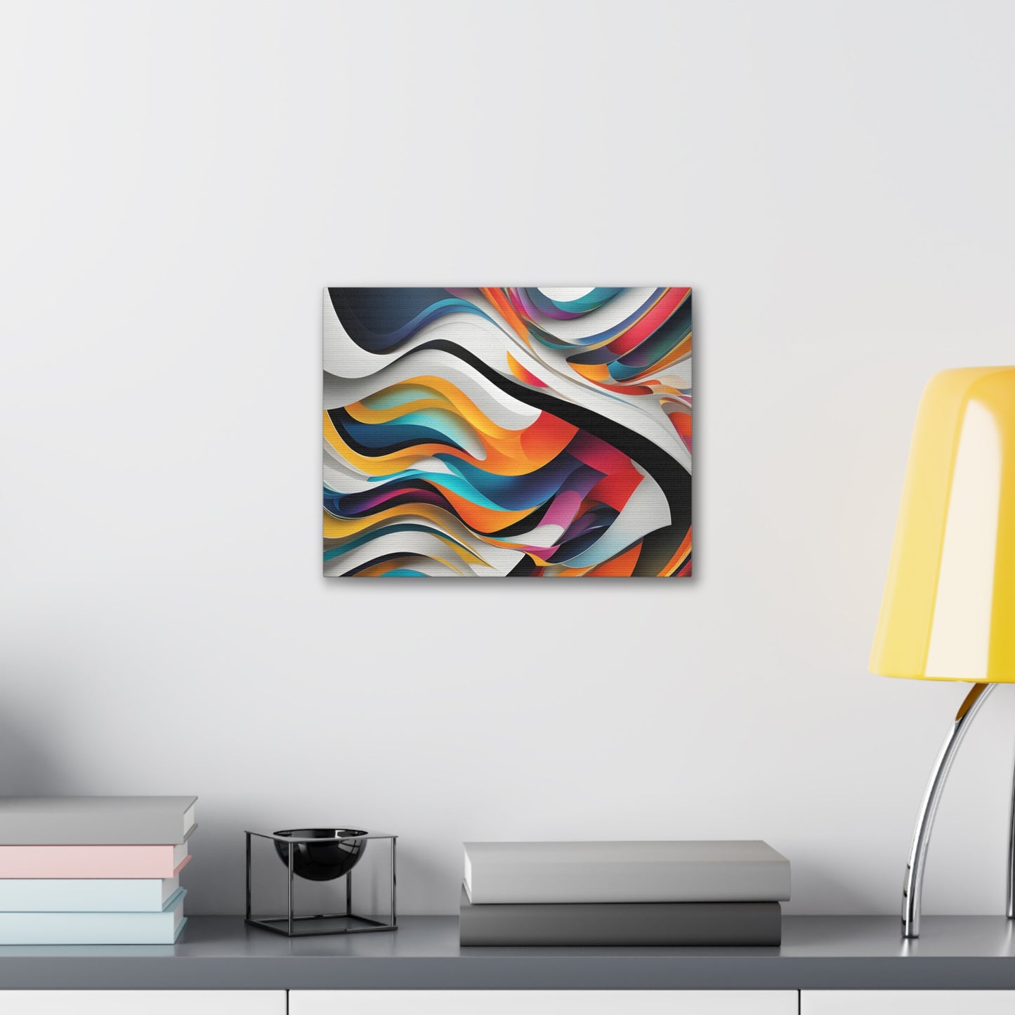 Serene Waves: Abstract Wall Décor