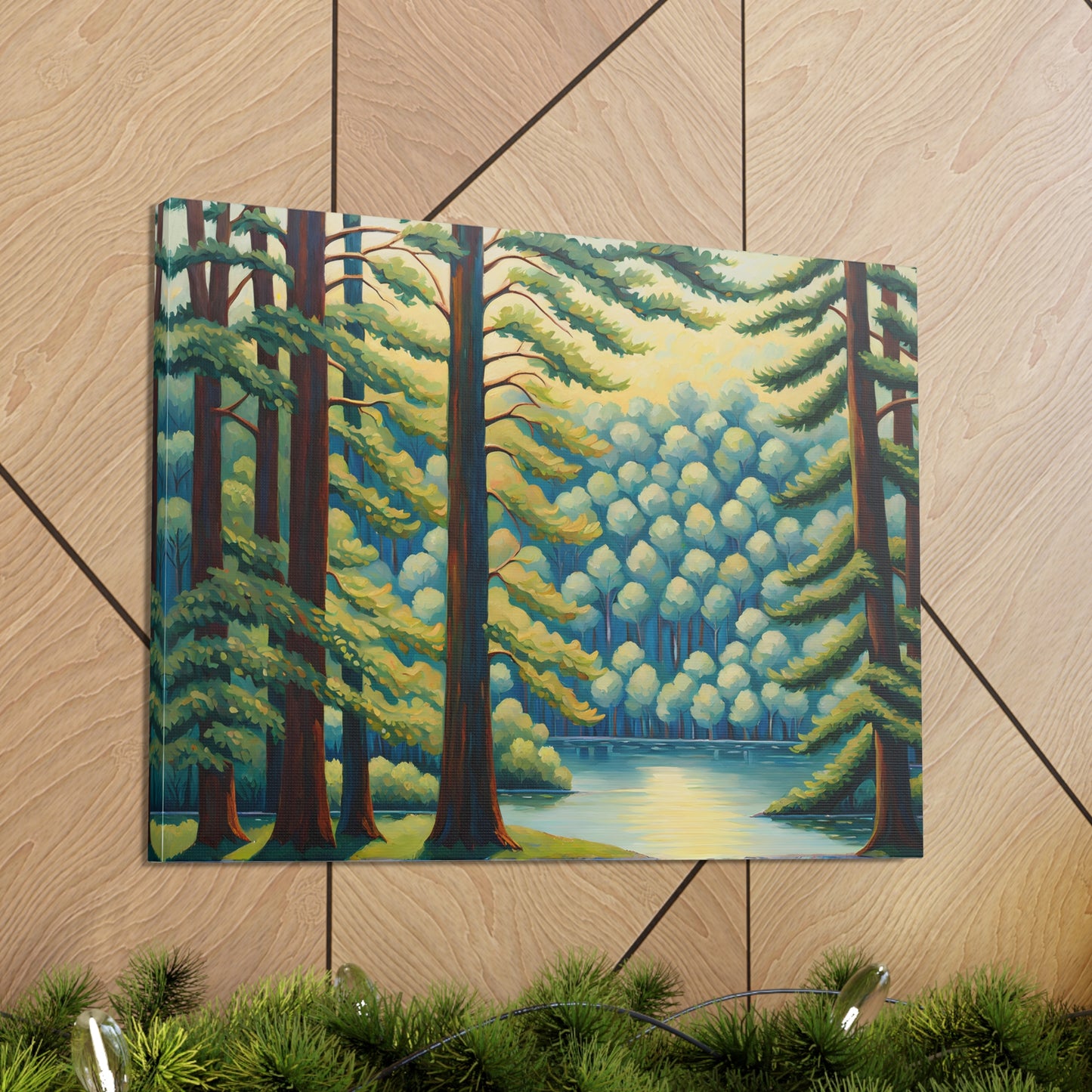 Lush Landscape: Classic Oil Painting Wall Décor