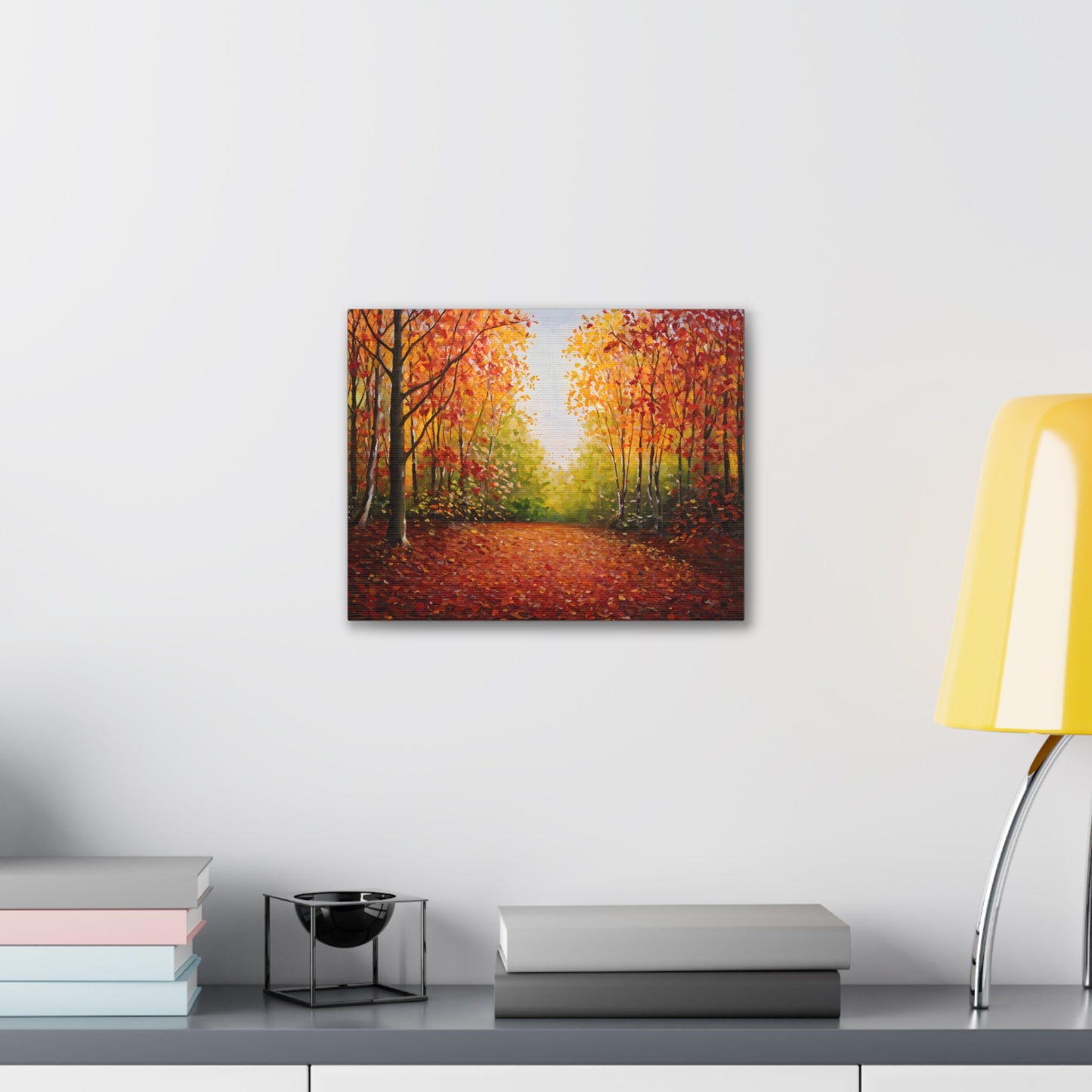 Autumn’s Embrace: Classic Oil Painting Wall Décor