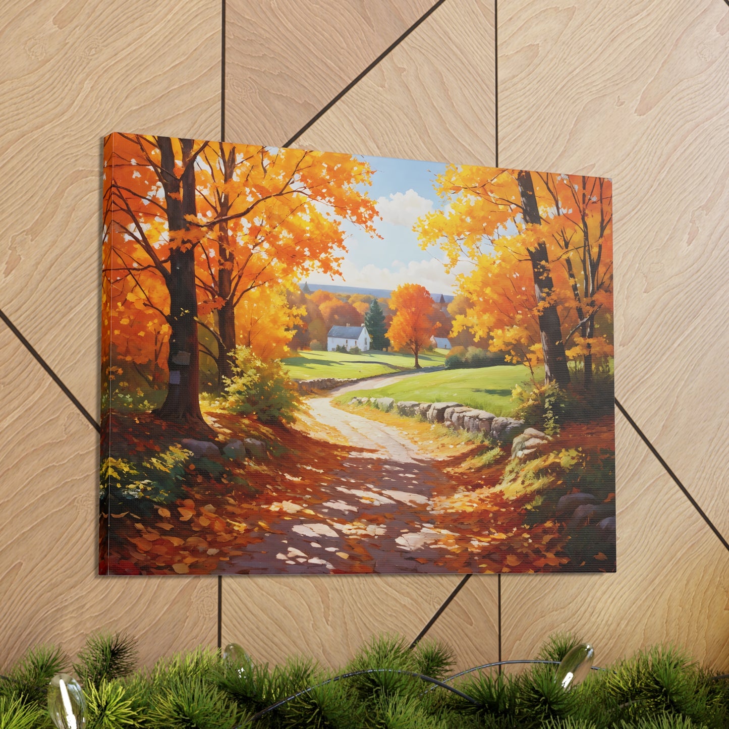 Autumn Serenity: Classic Oil Painting Wall Décor