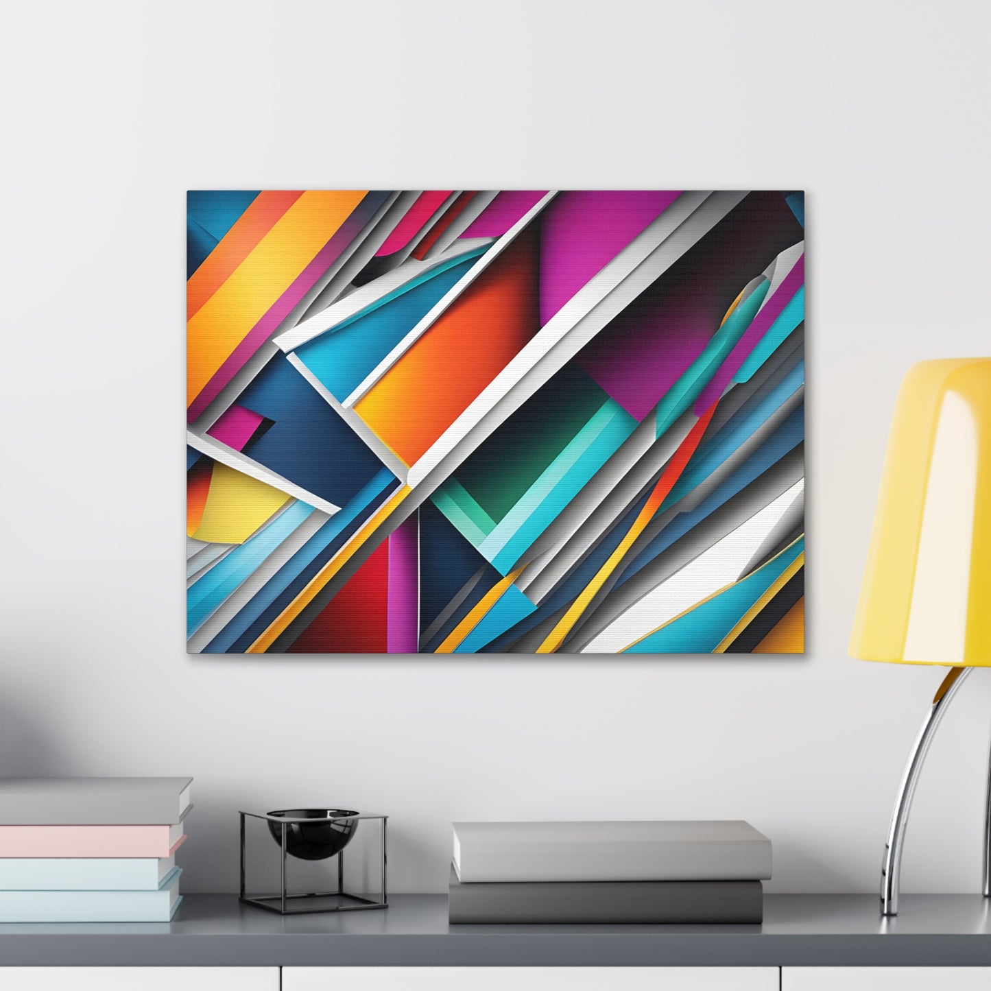 Prismatic Currents: Abstract Wall Décor