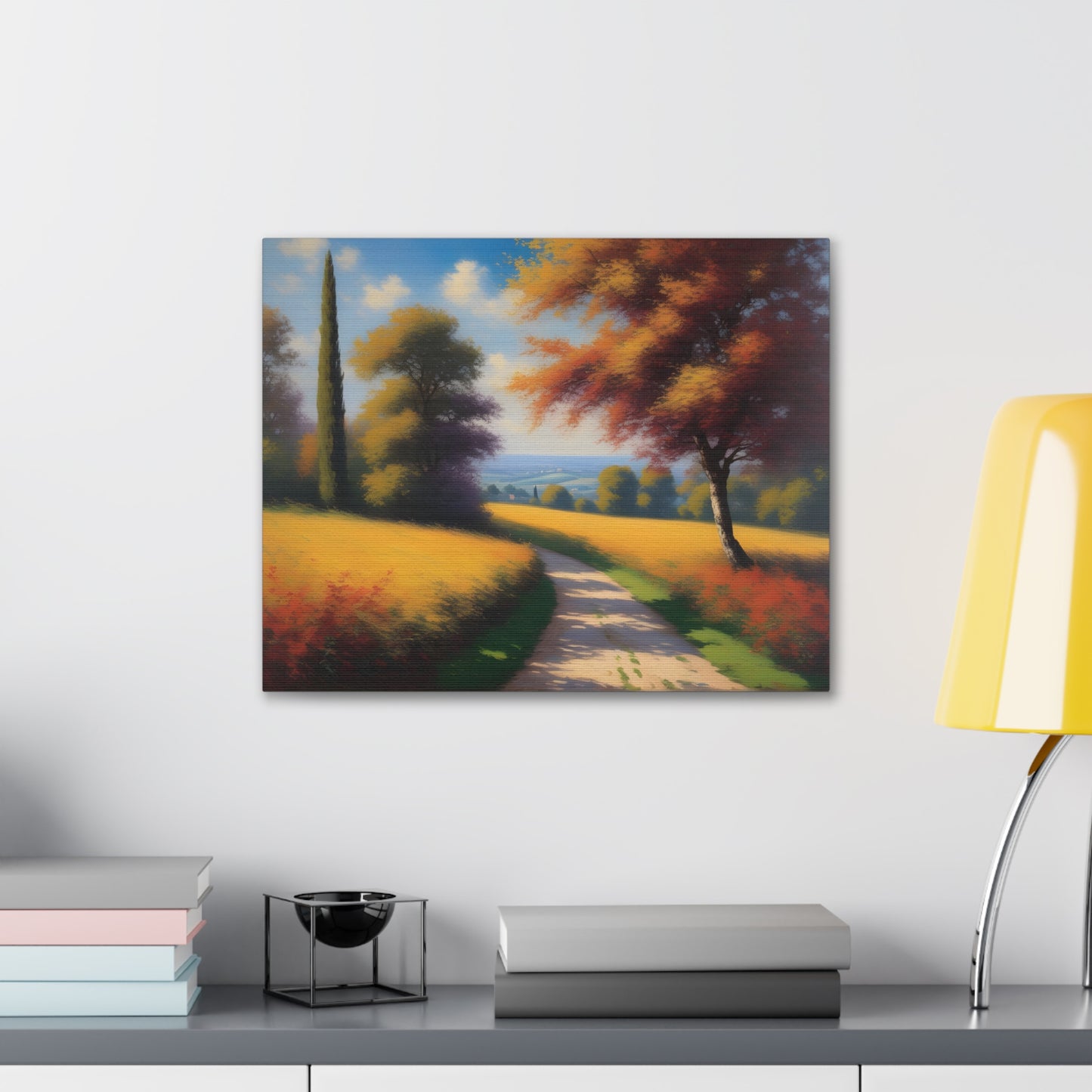 Nature's Pathway: Classic Oil Painting Wall Décor