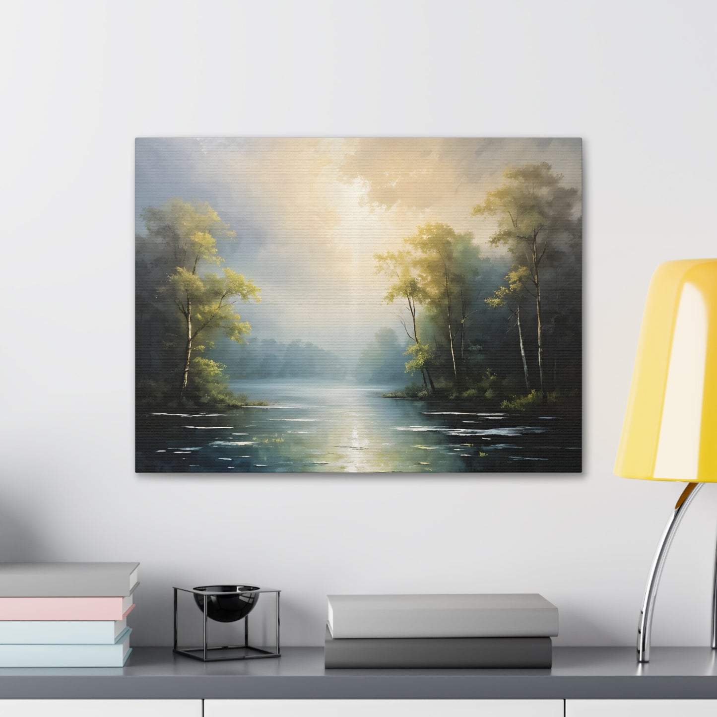 Lakeside Dew: Classic Oil Painting Wall Décor