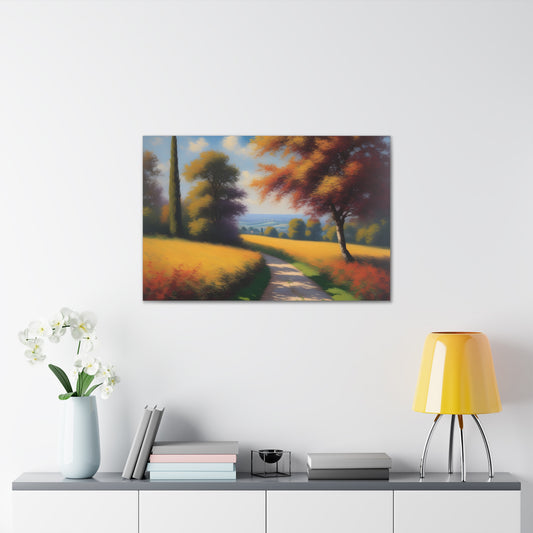 Nature's Pathway: Classic Oil Painting Wall Décor