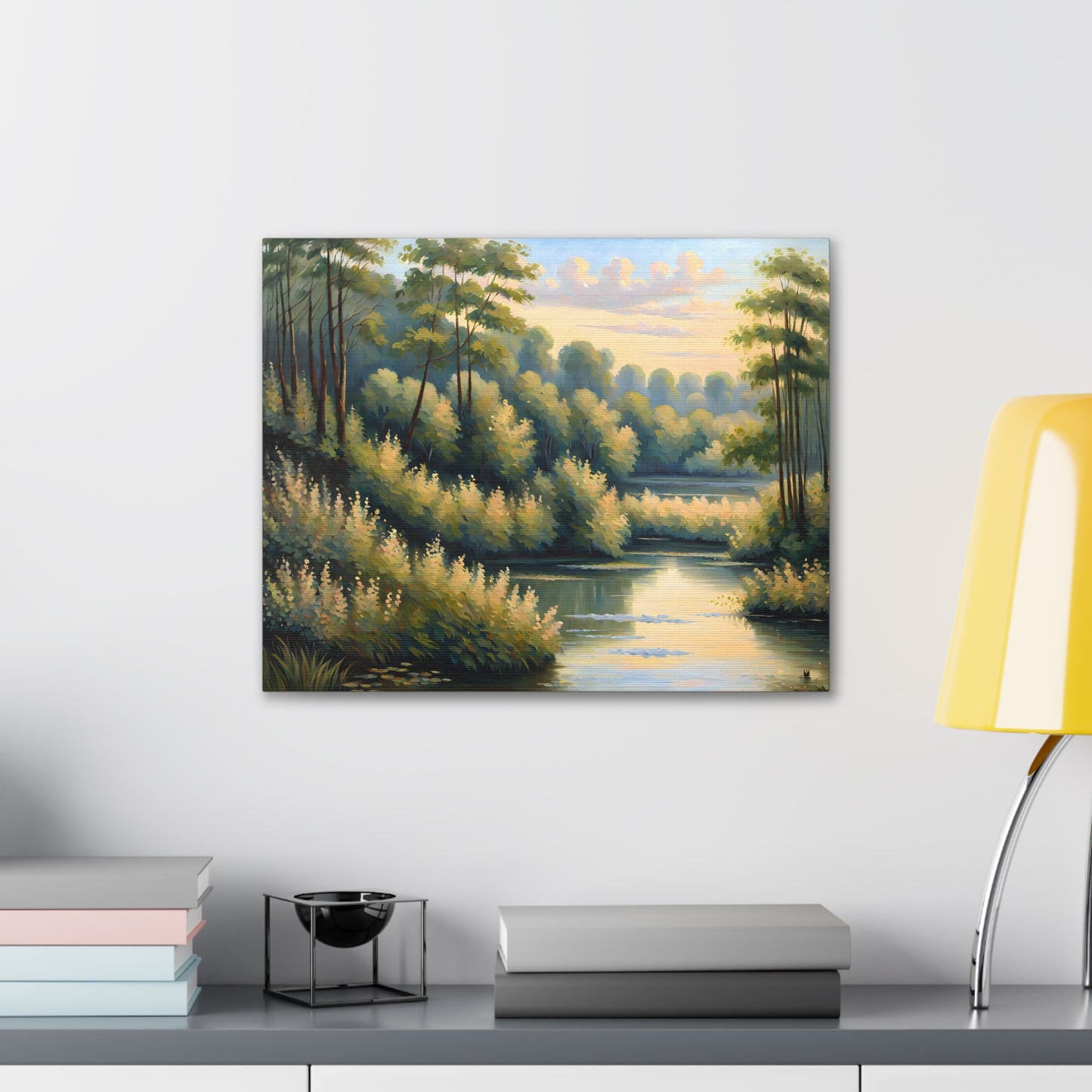 Mystic River: Classic Oil Painting Wall Décor