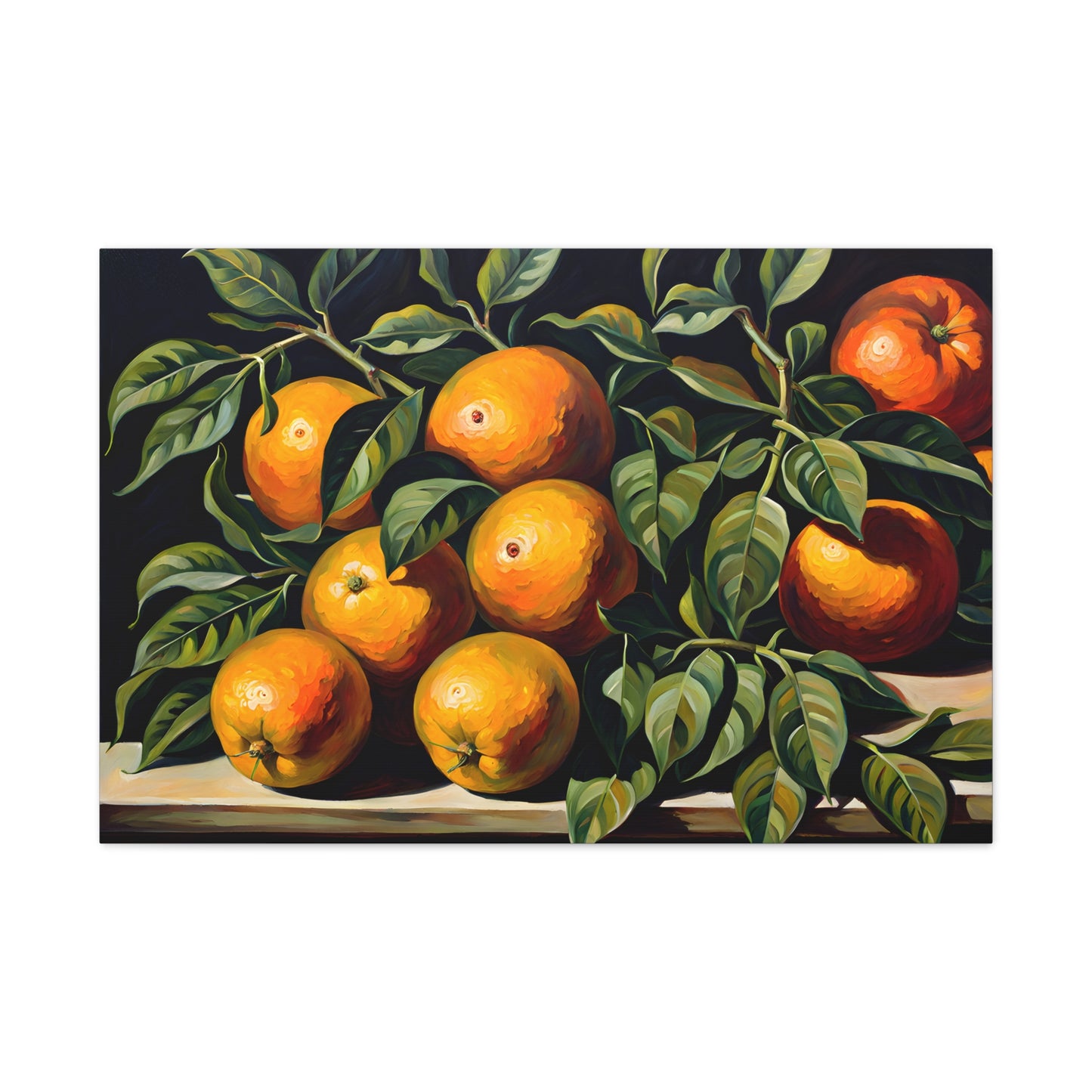 Lush Citrus: Classic Oil Painting Wall Décor