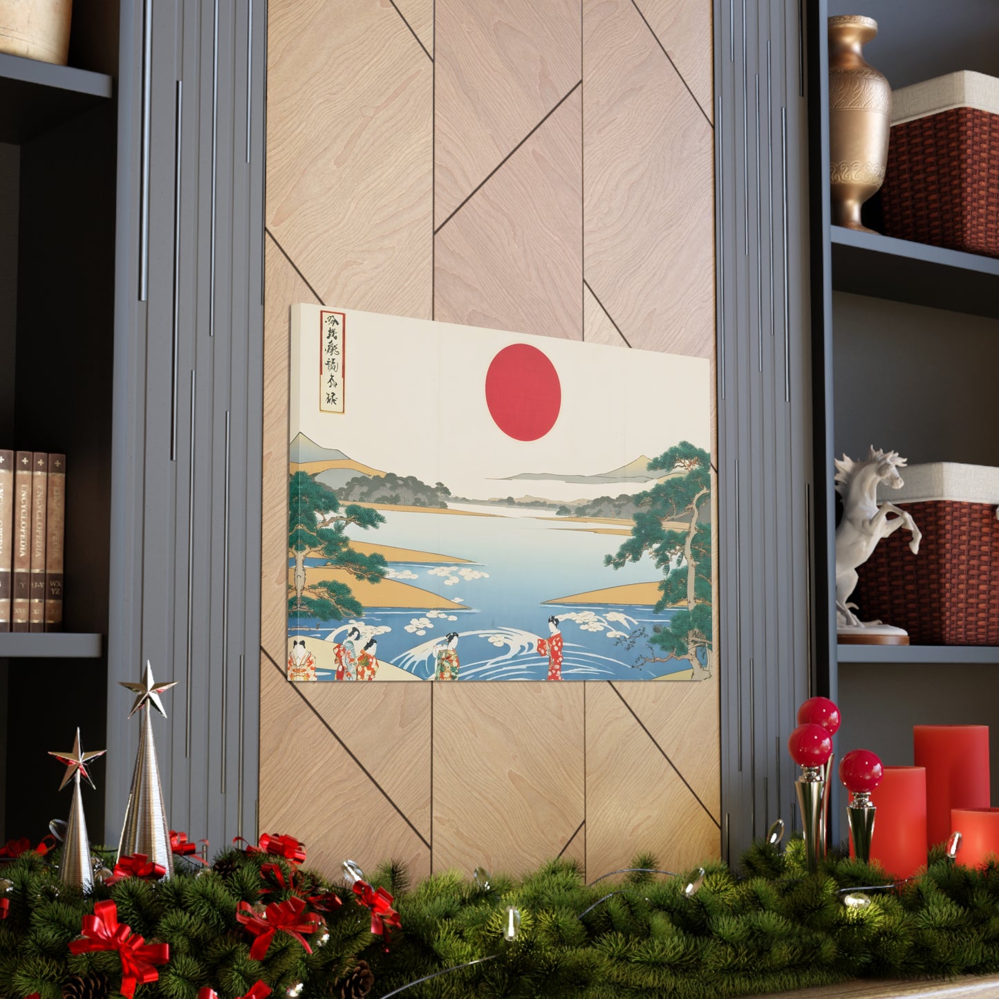 Geisha's Pond: Ukiyo-e Wall Décor