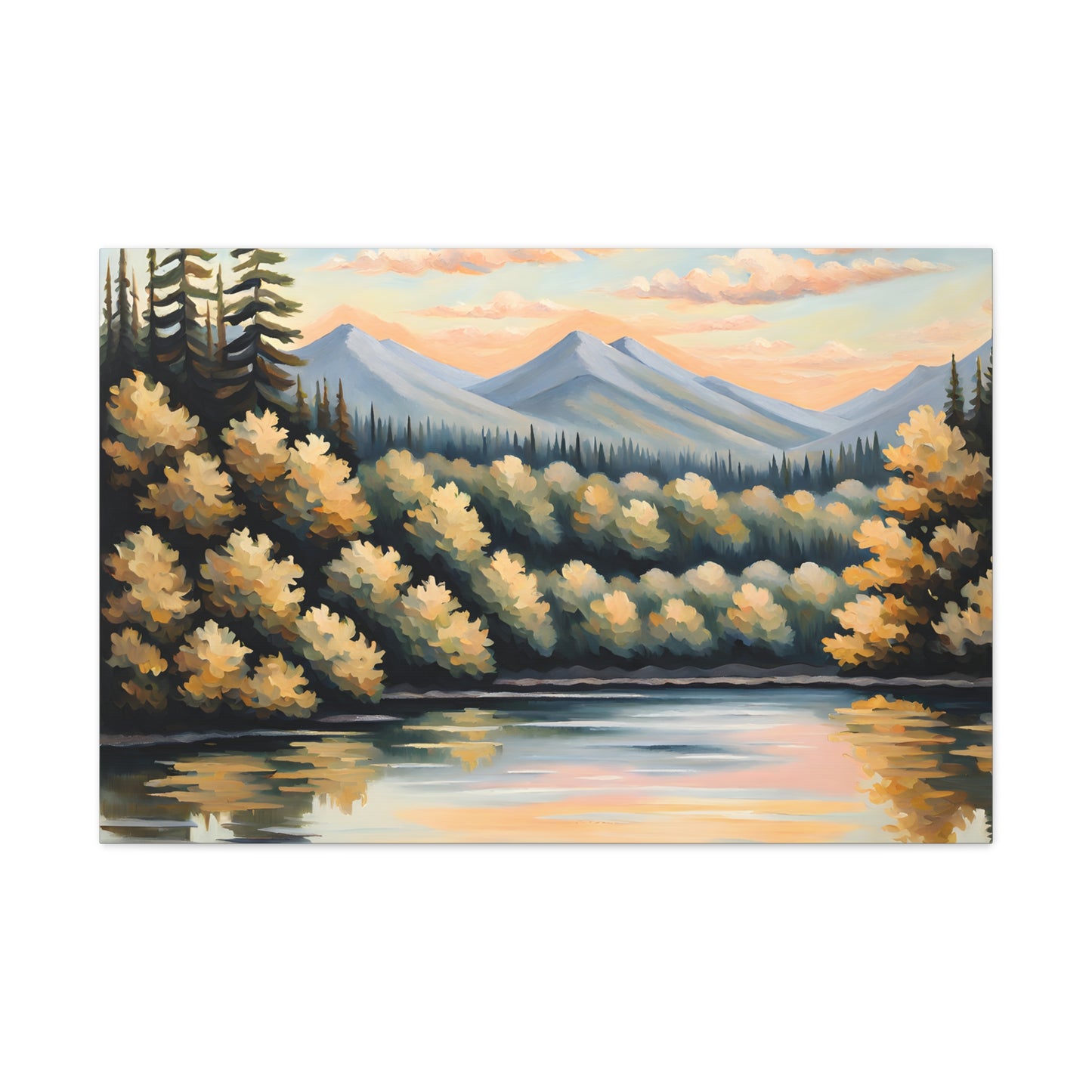 Tranquil River: Classic Oil Painting Wall Décor