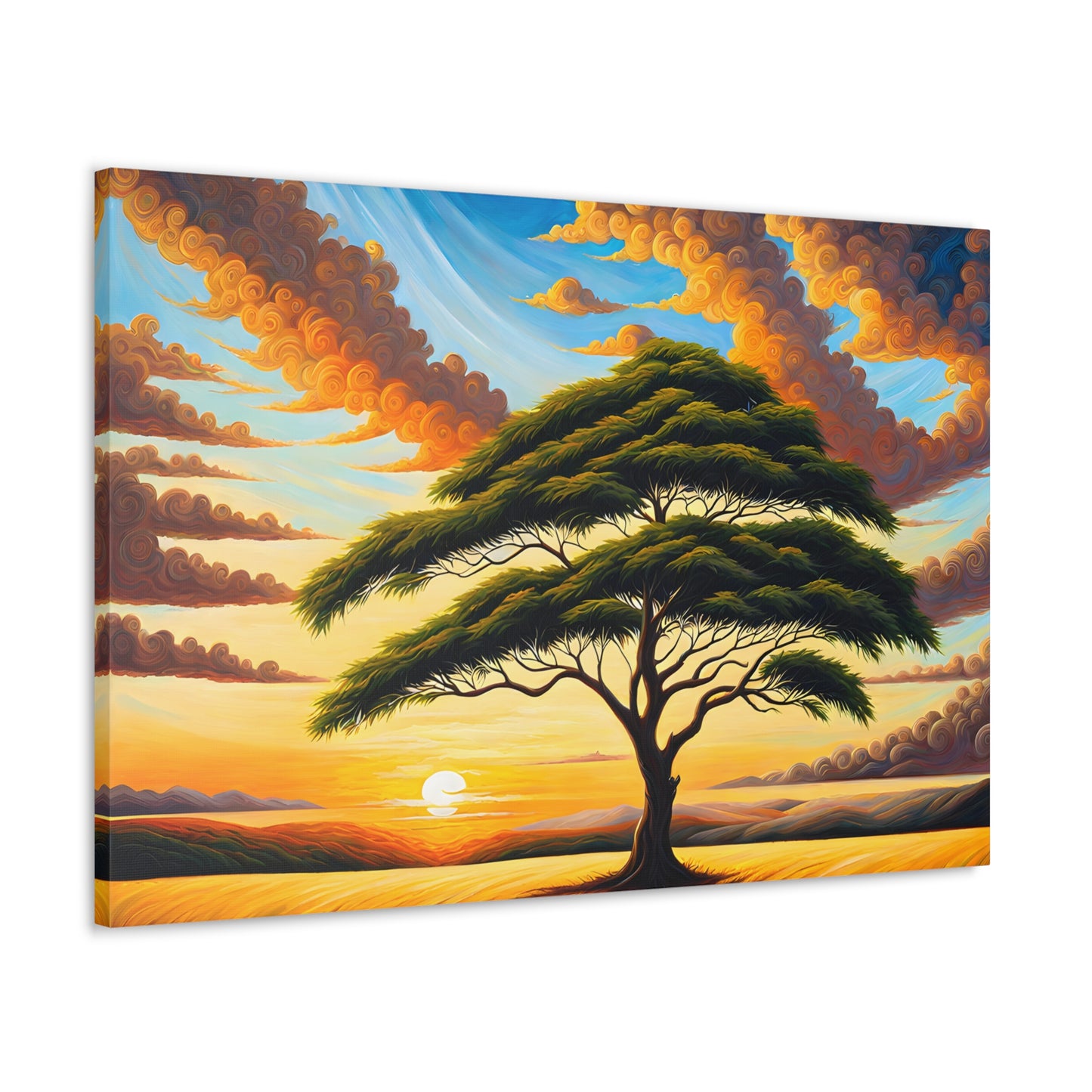 Vast Acacia: Classic Oil Painting Wall Décor