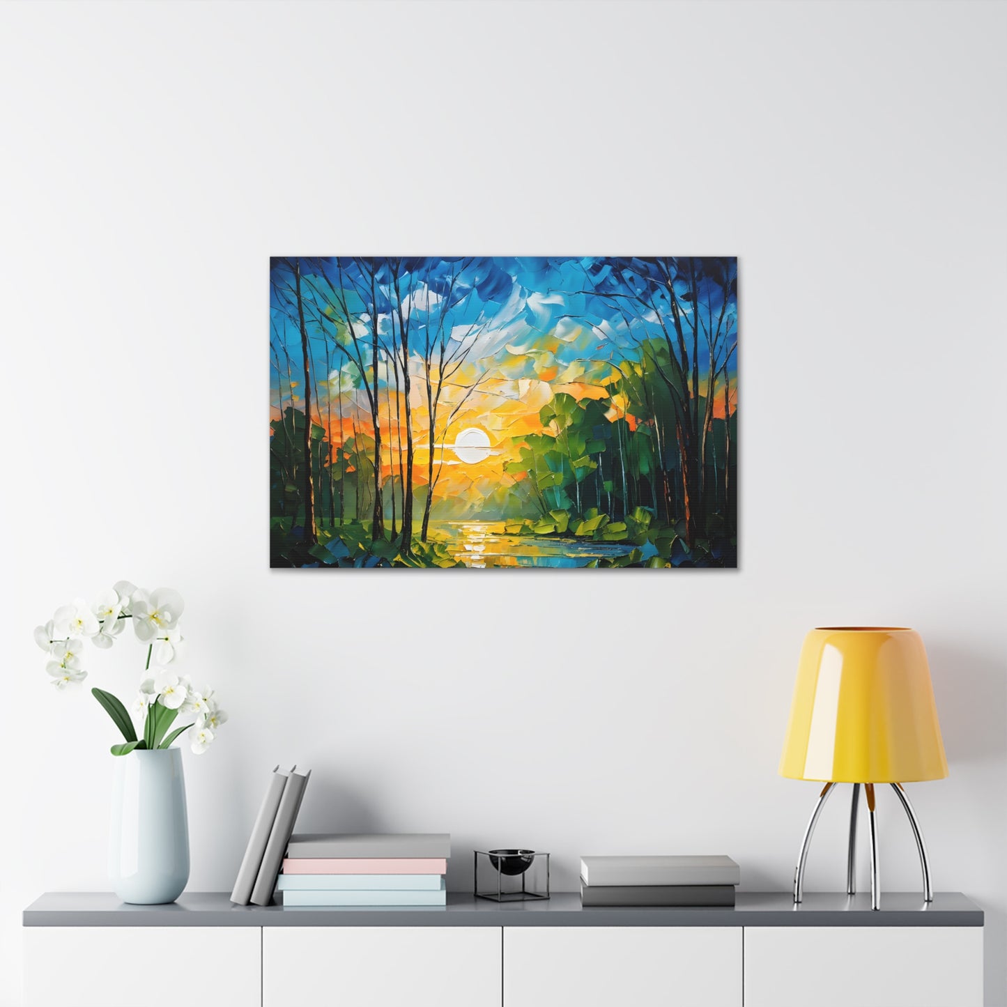 Cascade of Colors: Classic Oil Painting Wall Décor