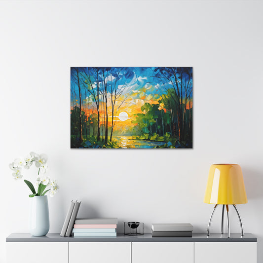 Cascade of Colors: Classic Oil Painting Wall Décor