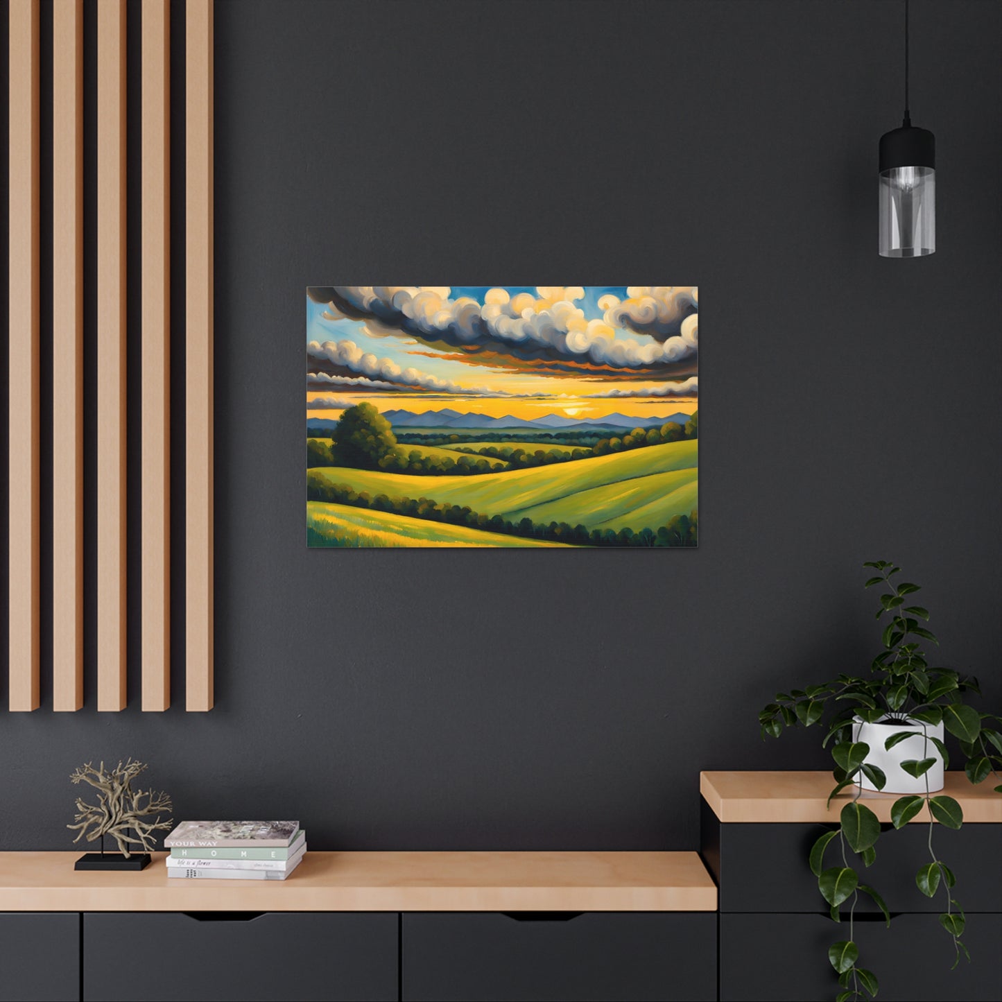 Serenity Ridge: Classic Oil Painting Wall Décor