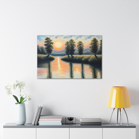 Swaying Horizon: Classic Oil Painting Wall Décor