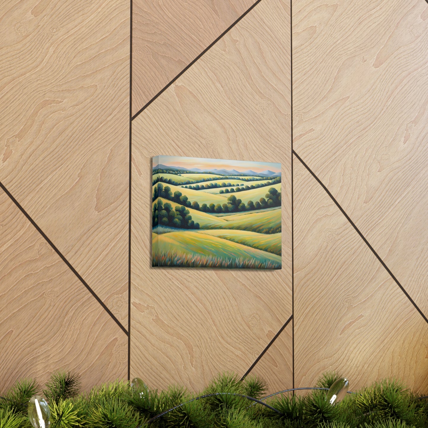 Rolling Hillside: Classic Oil Painting Wall Décor